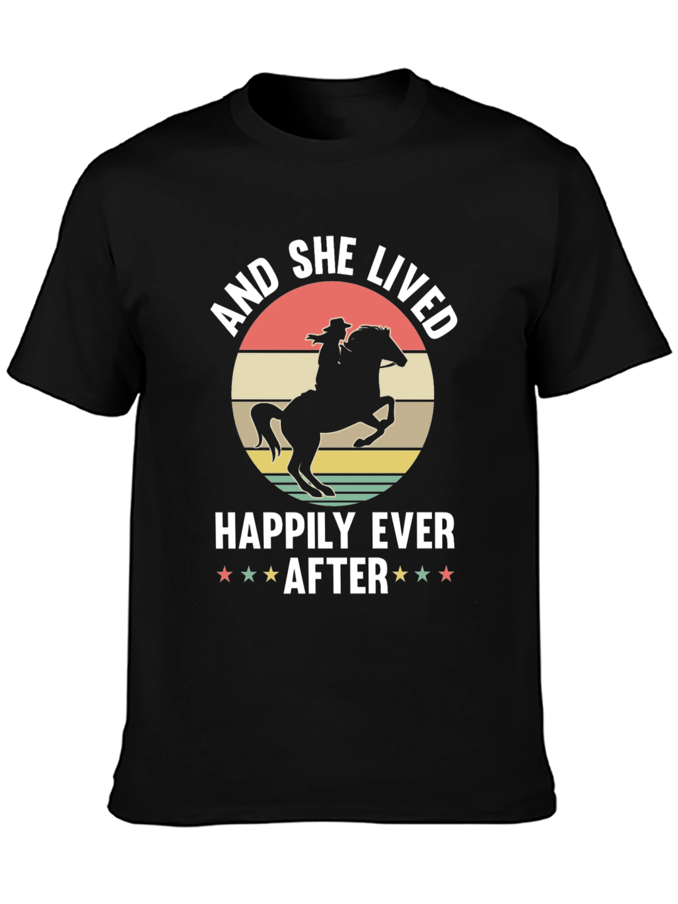 Cowgirl Happily Ever After Black T-Shirt