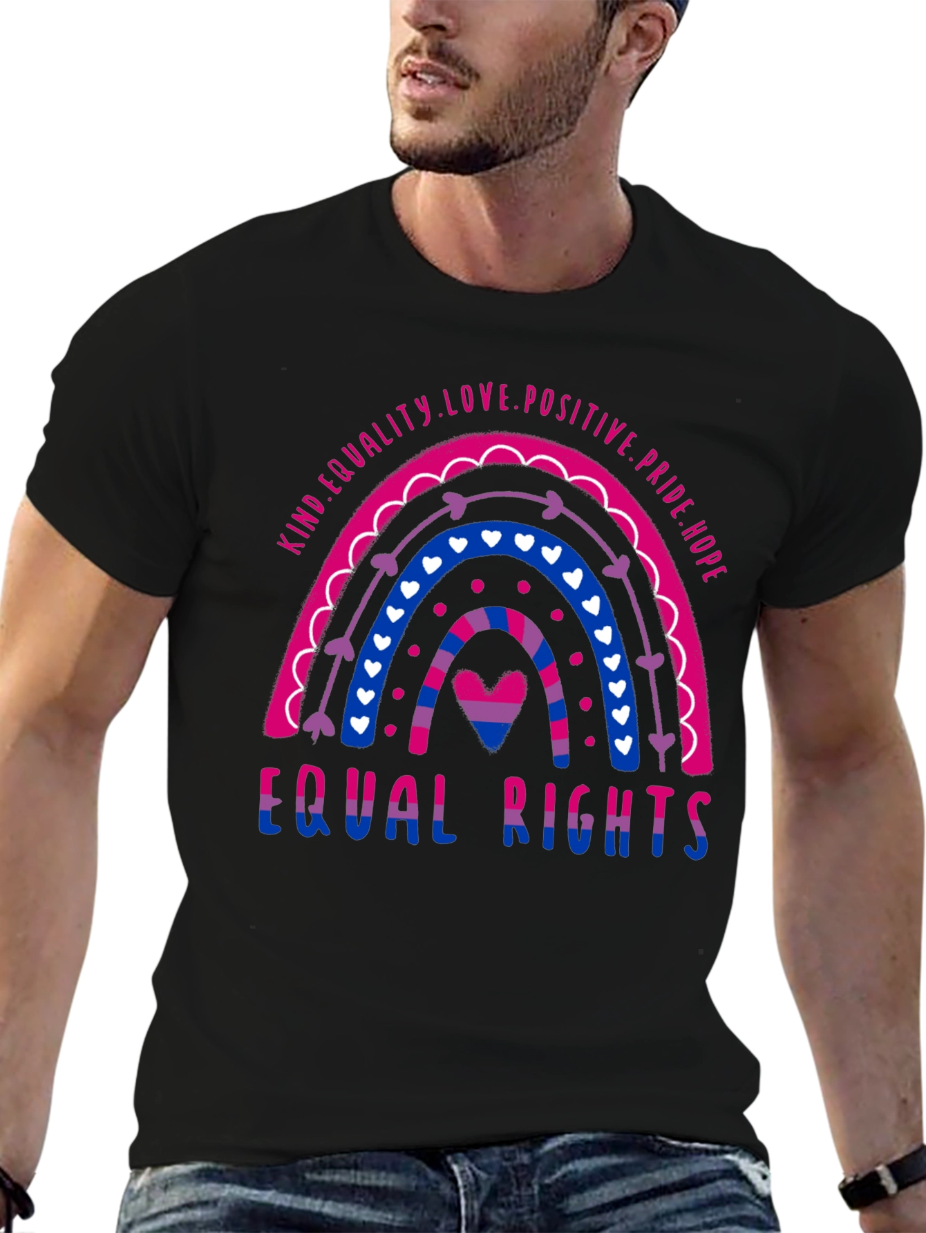 Bisexual Pride Rainbow Equal Rights T-Shirt