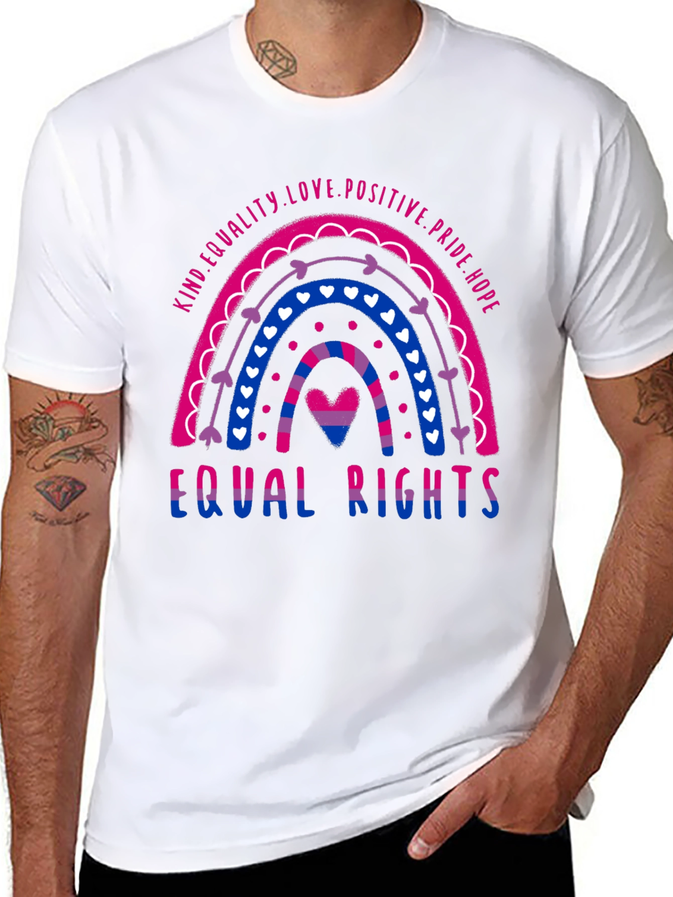 Bisexual Pride Rainbow Equal Rights T-Shirt