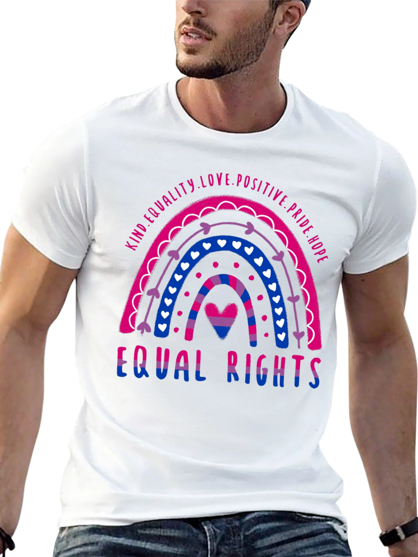 Bisexual Pride Rainbow Equal Rights T-Shirt