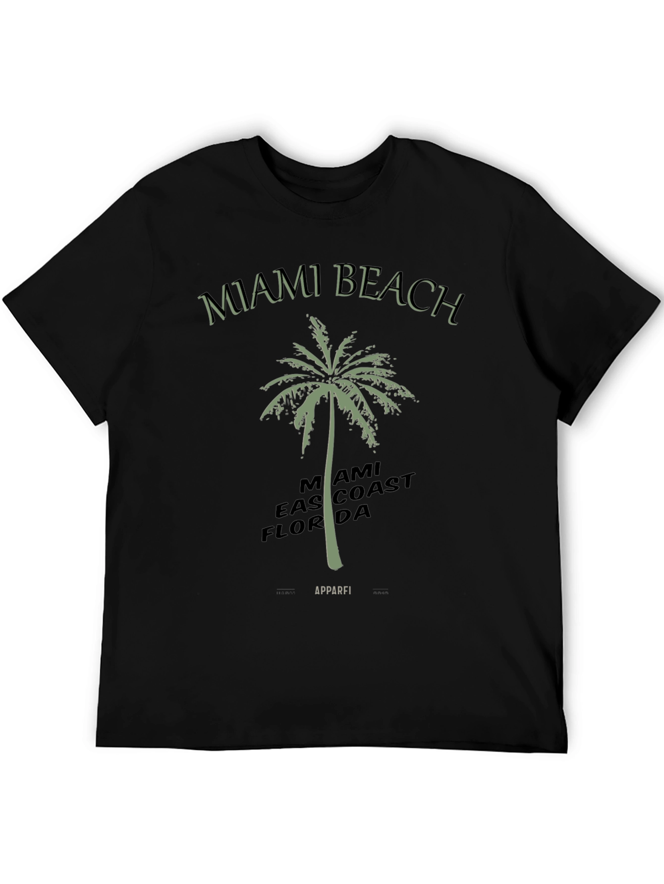 Miami Beach Palm Tree Mens T-Shirt