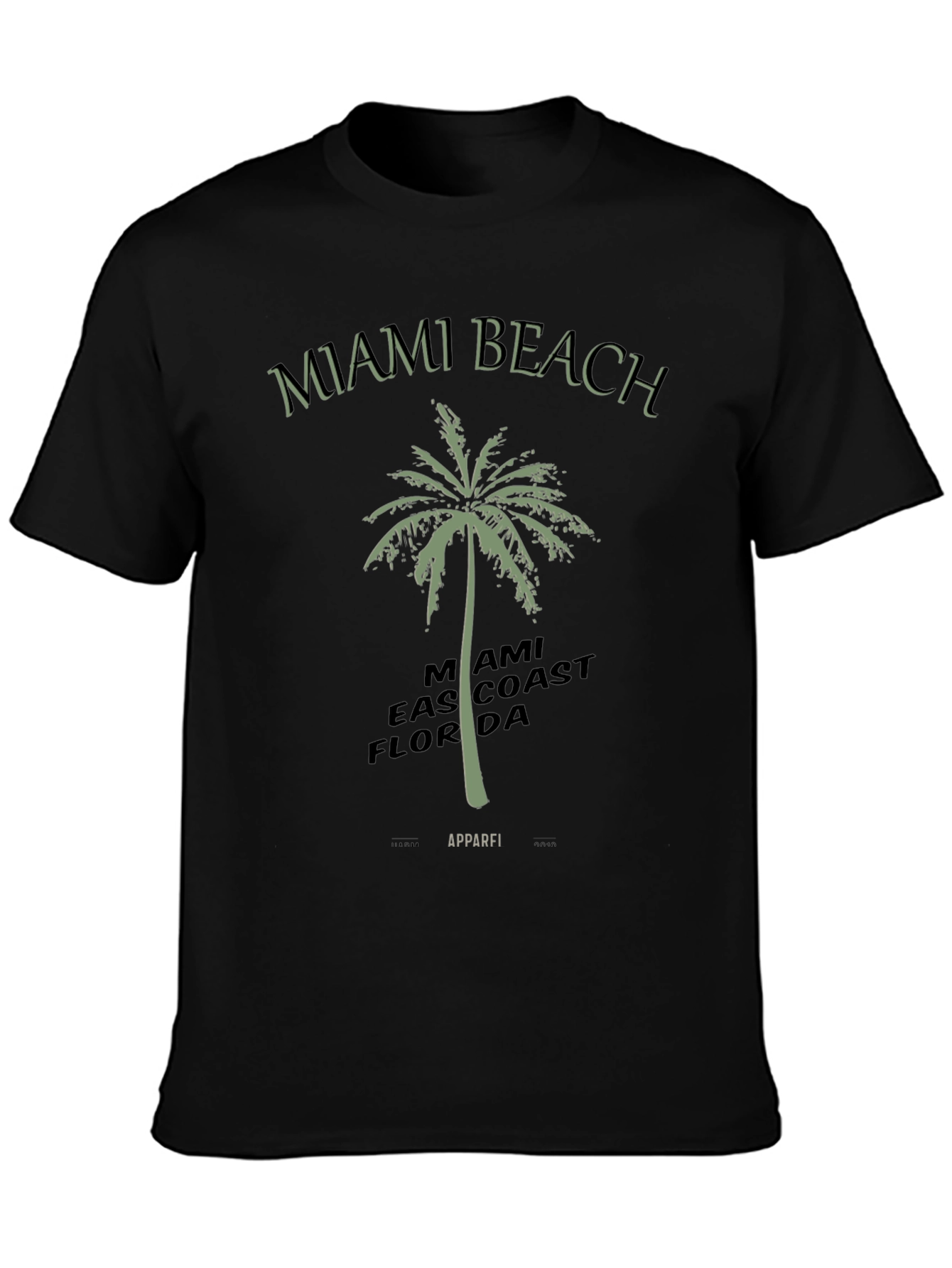 Miami Beach Palm Tree Mens T-Shirt