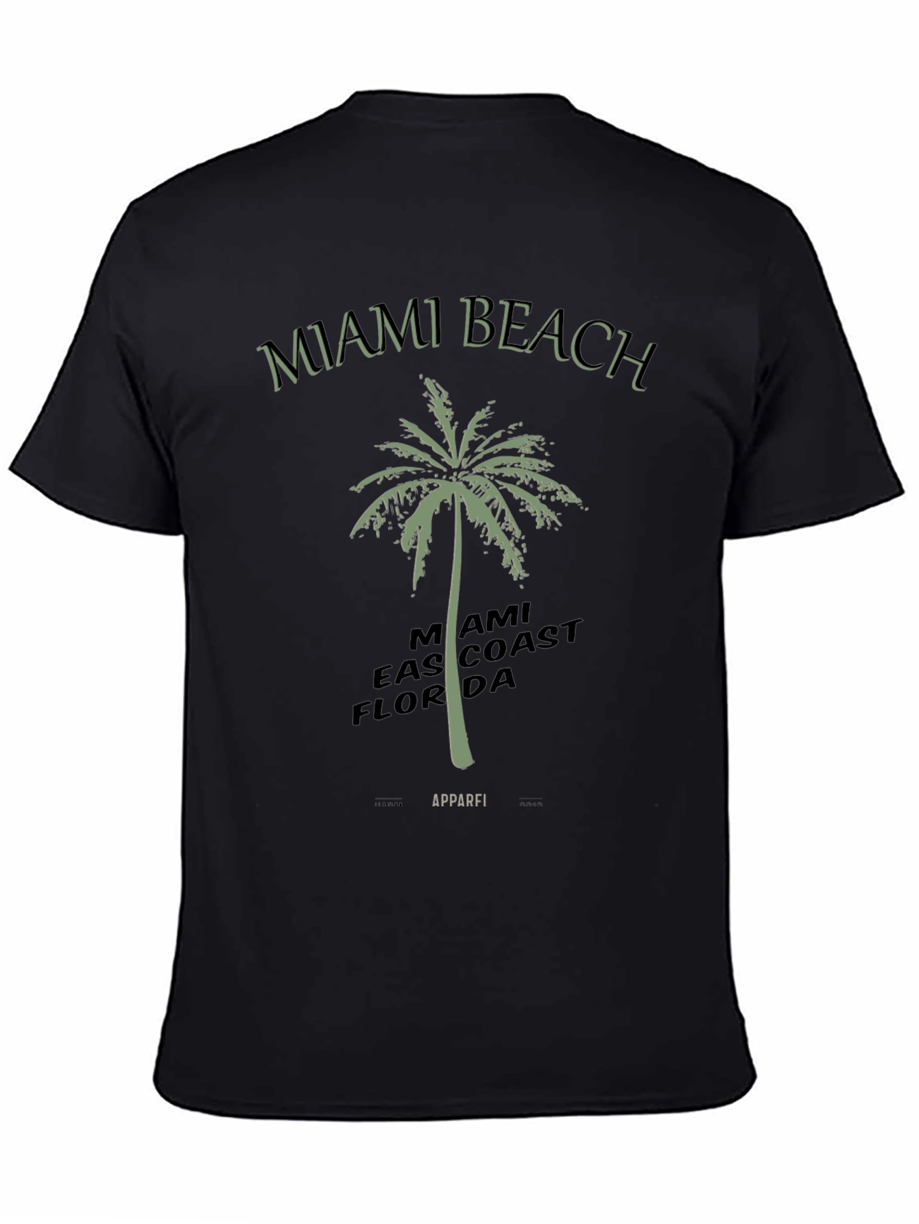 Miami Beach Palm Tree Mens T-Shirt