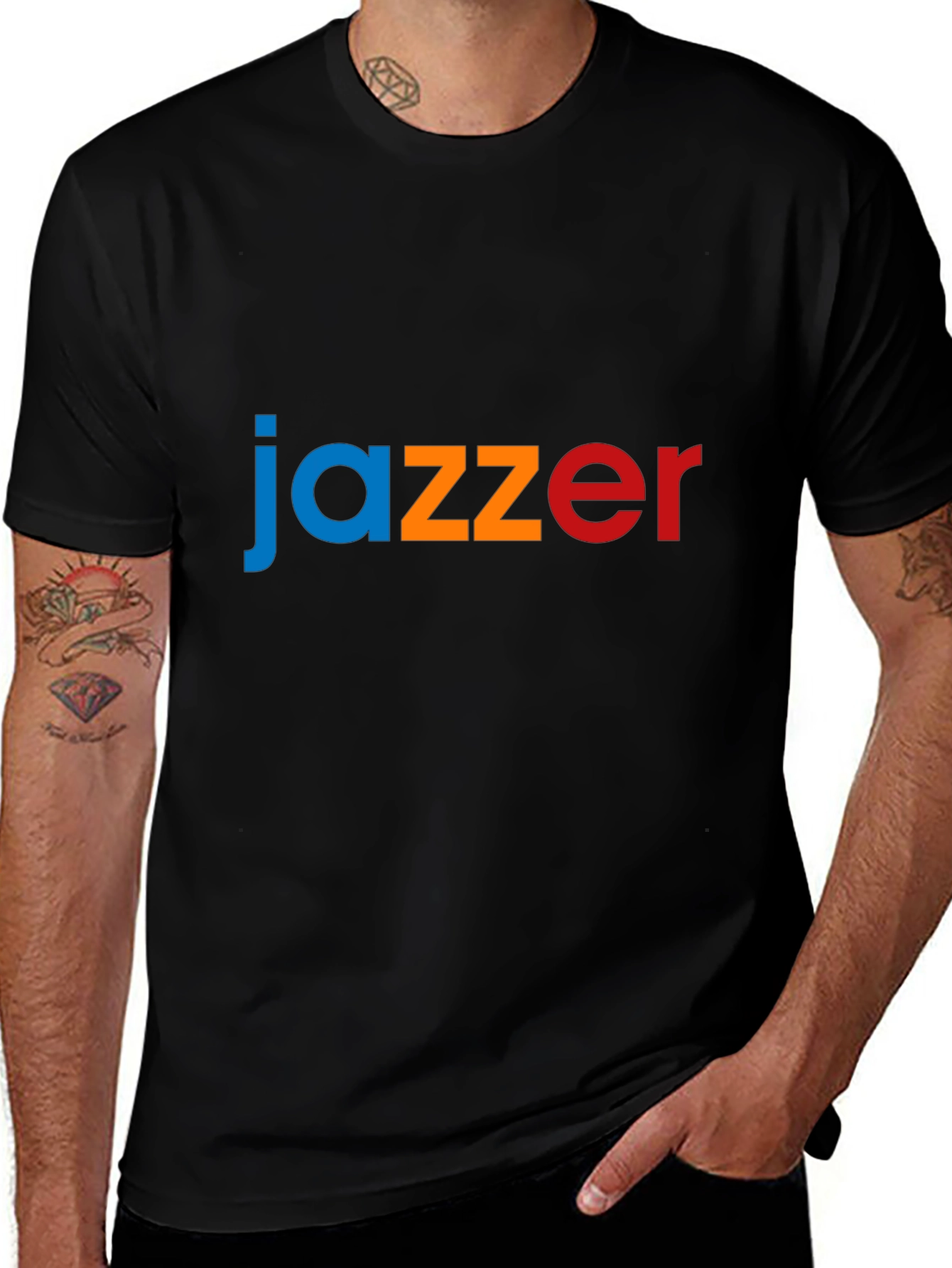 Jazzer T-Shirt - Blue Orange Red Graphic Tee