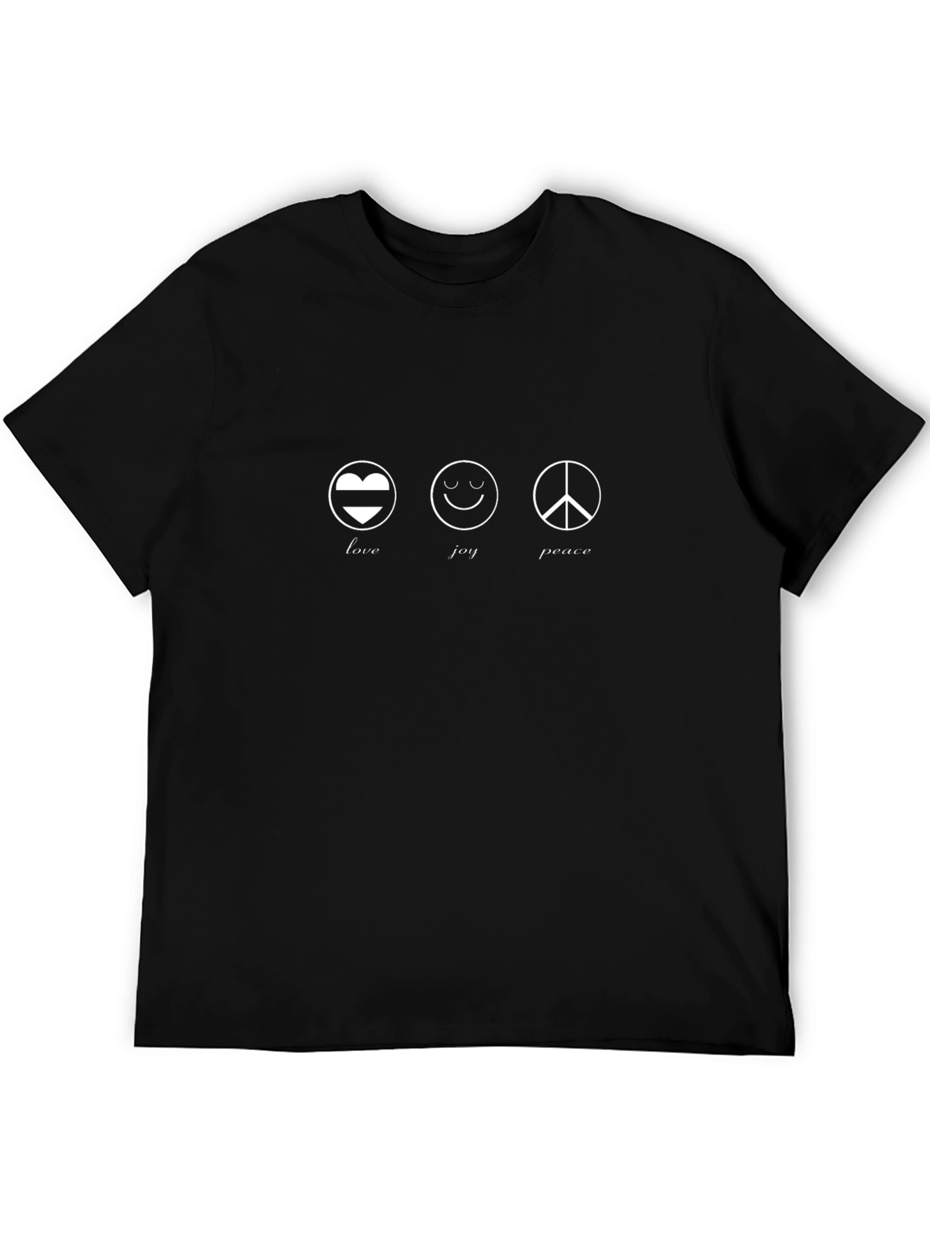 Love Joy Peace Graphic Tee - Black