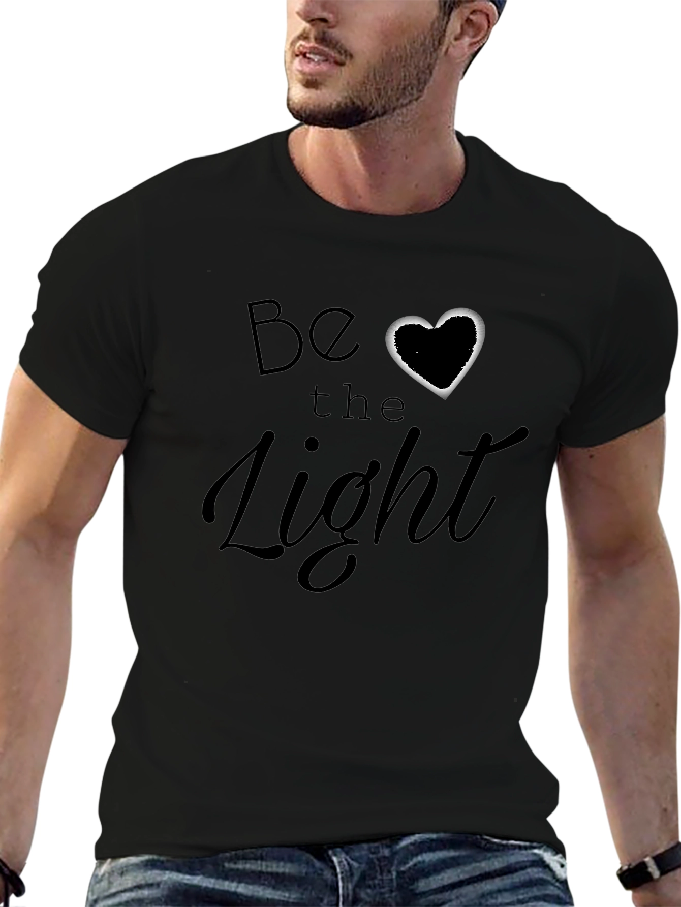 Be The Light Graphic Tee - Black Softstyle T-Shirt
