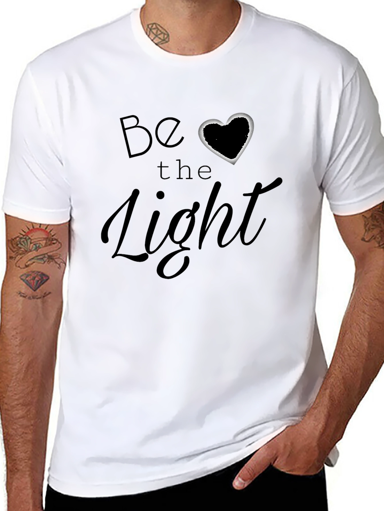 Be The Light Graphic Tee - Black Softstyle T-Shirt