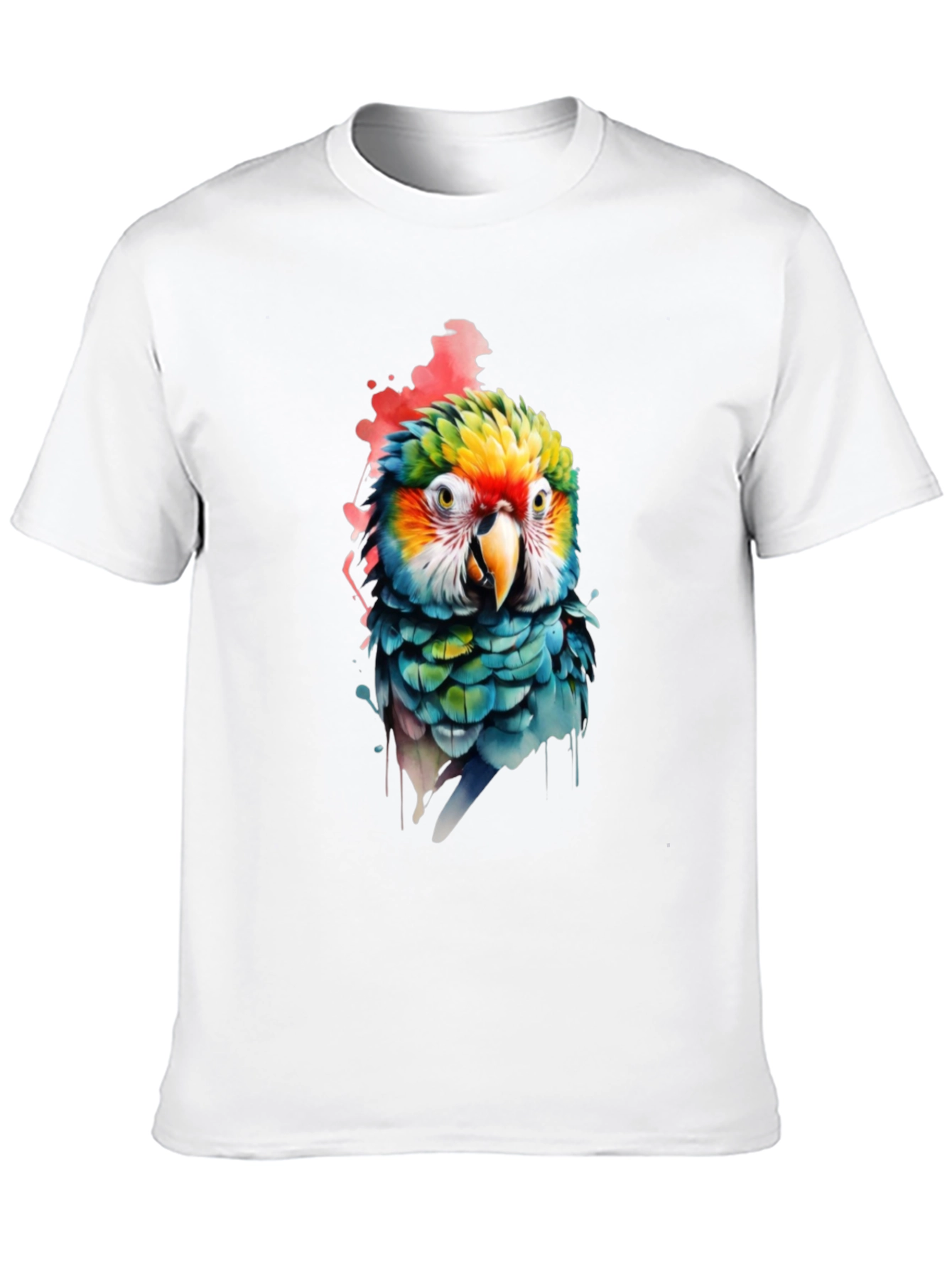Parrot Graphic Print Black T-Shirt