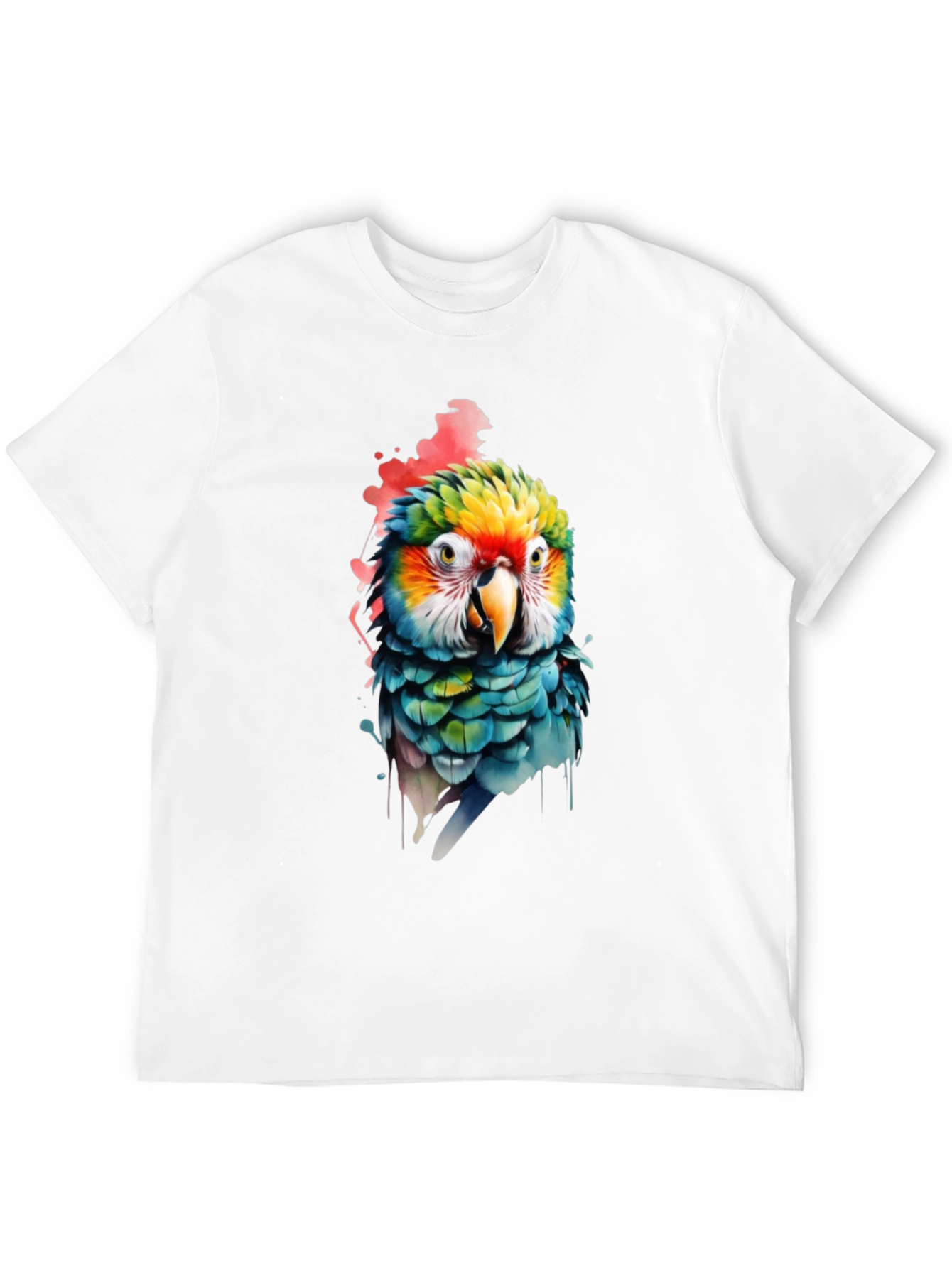 Parrot Graphic Print Black T-Shirt