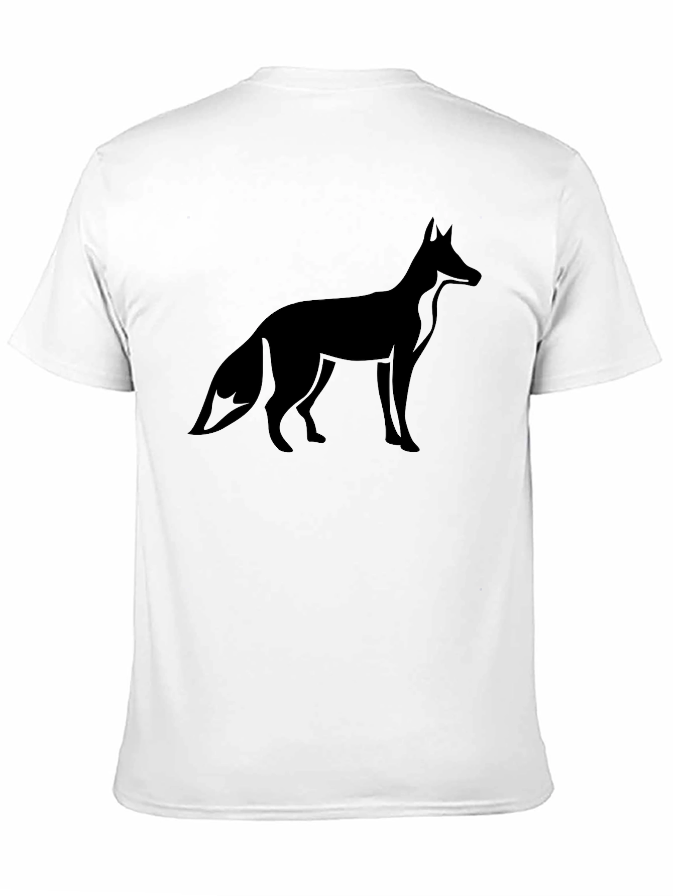 Black Fox Silhouette Graphic T-Shirt