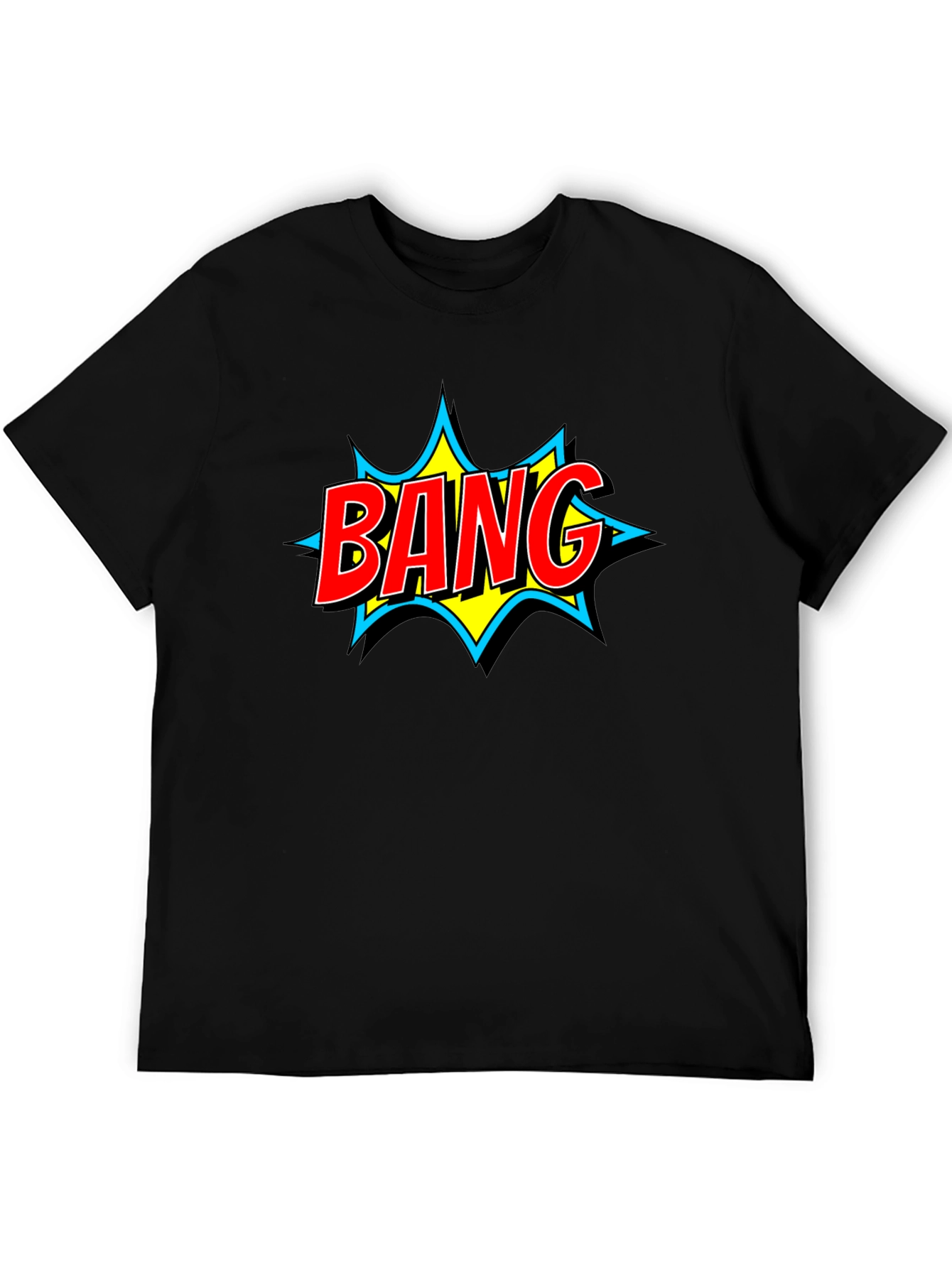 Bang! Comic Book Style Graphic Tee - Black