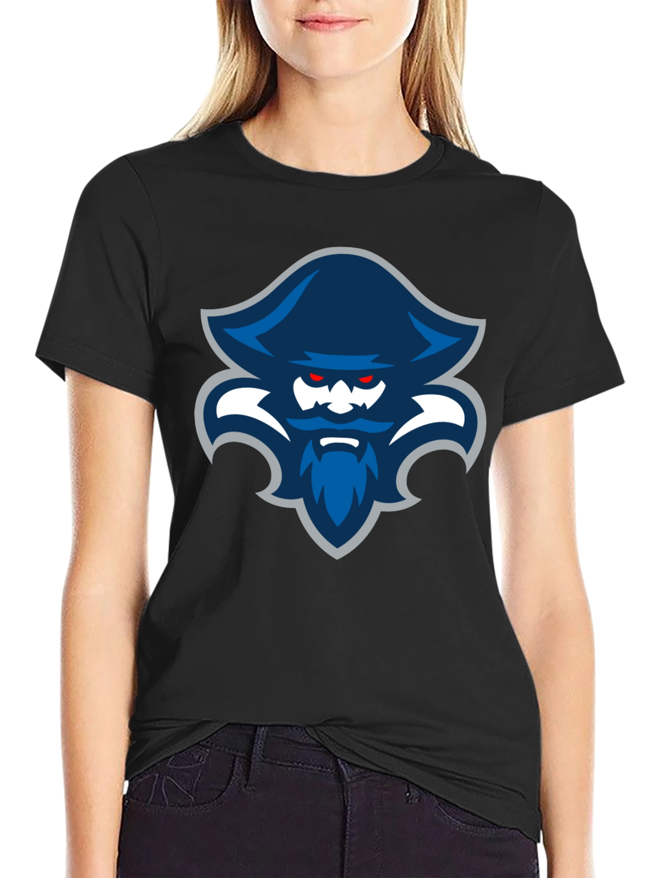Pirate Logo T-Shirt - Mens Black Tee