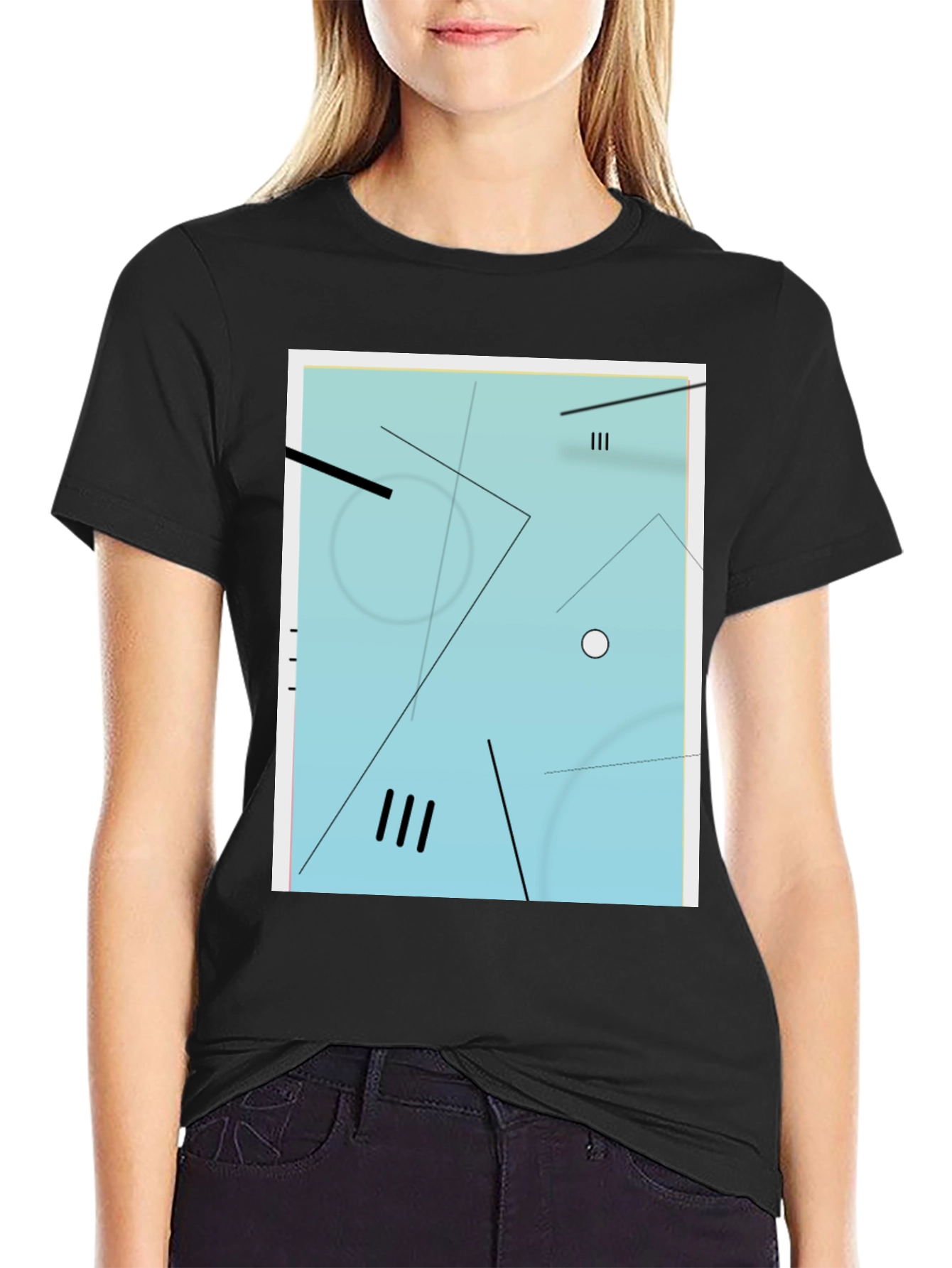 Abstract Geometric T-Shirt - Modern Art Graphic Tee
