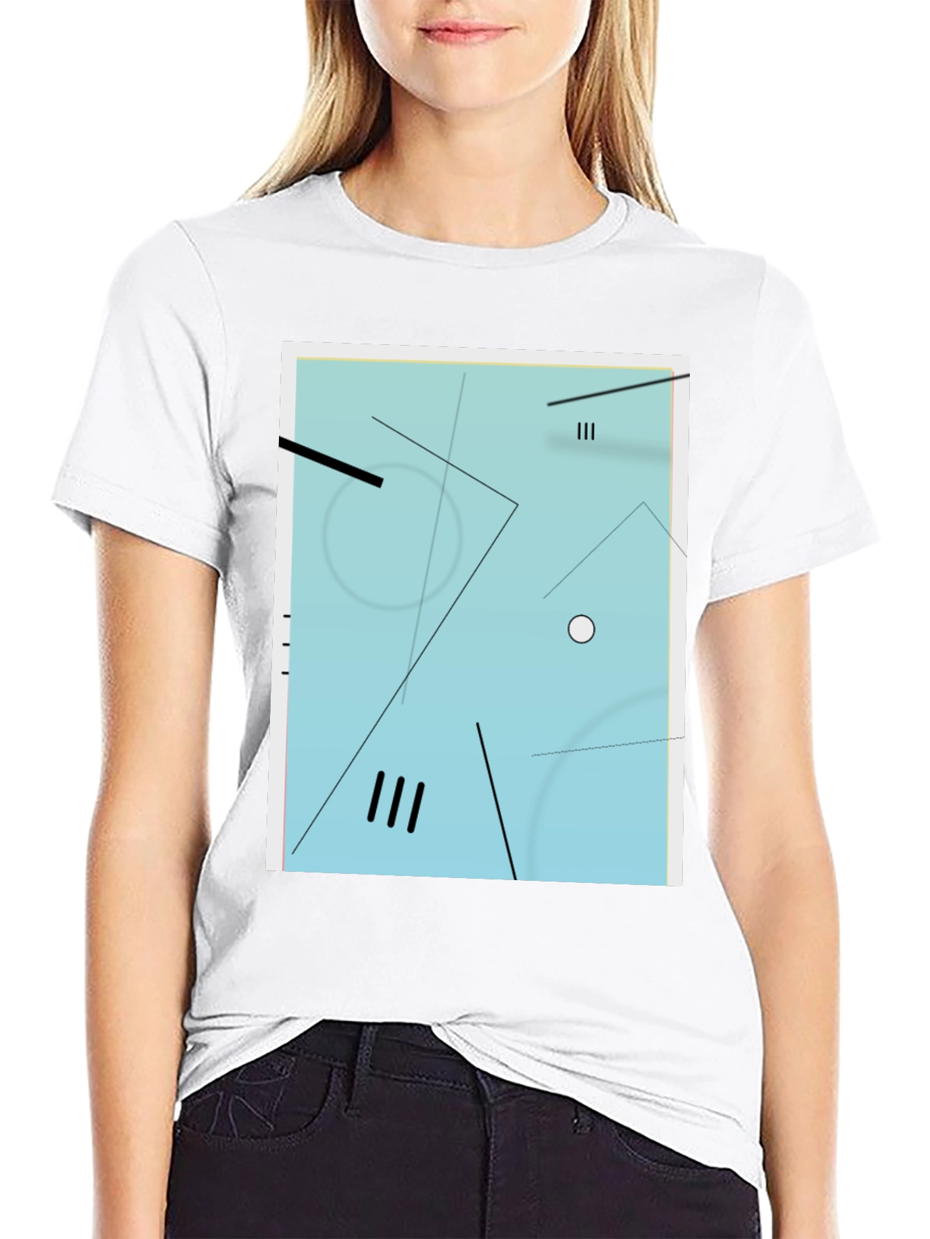 Abstract Geometric T-Shirt - Modern Art Graphic Tee