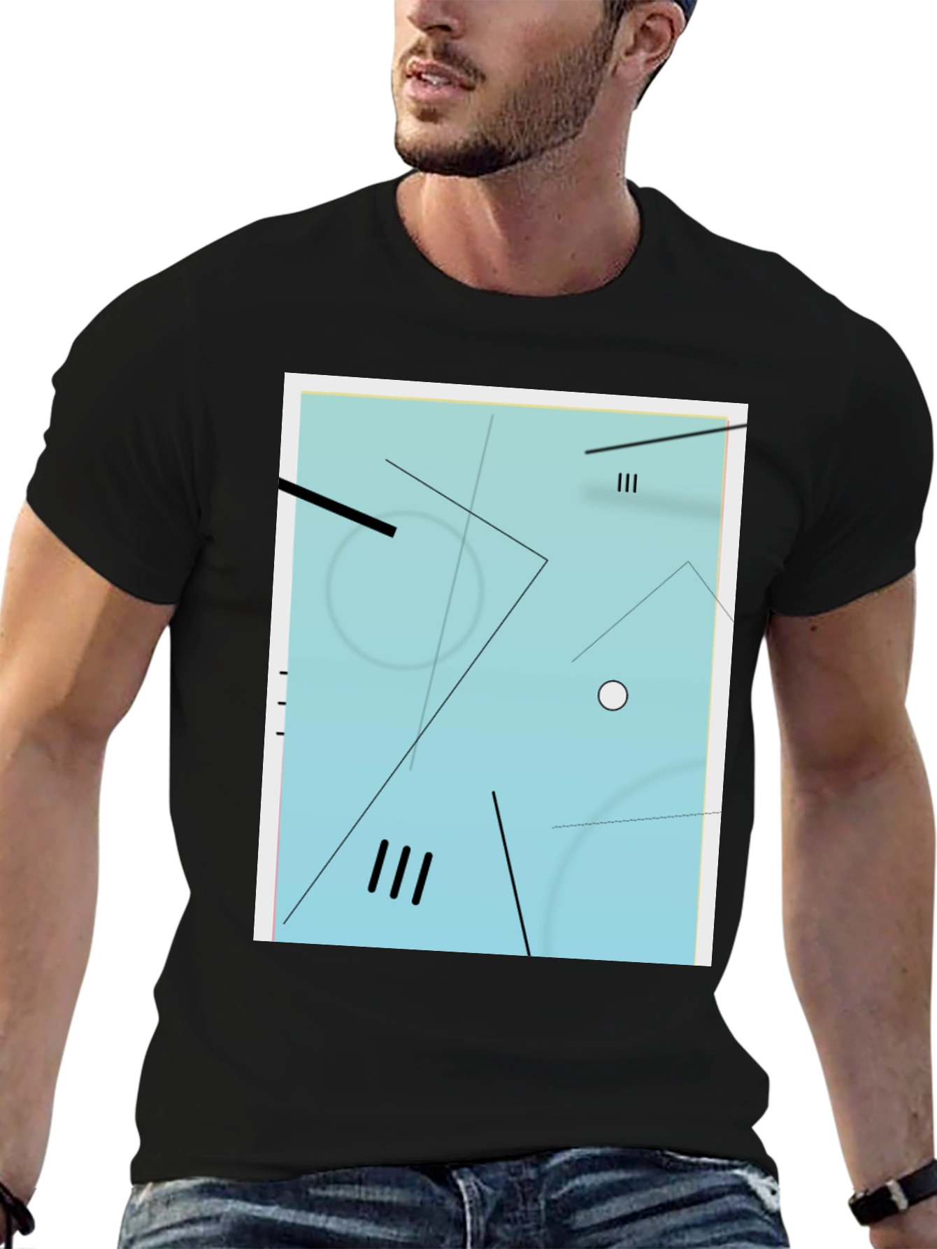 Abstract Geometric T-Shirt - Modern Art Graphic Tee