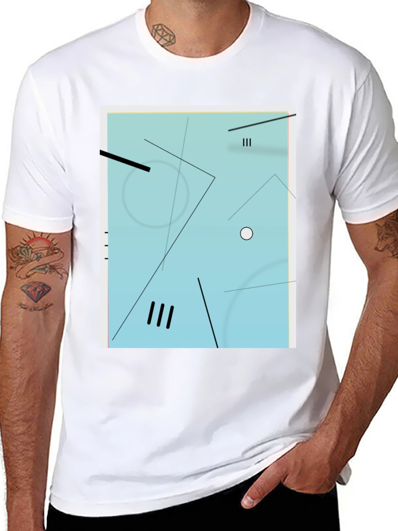 Abstract Geometric T-Shirt - Modern Art Graphic Tee