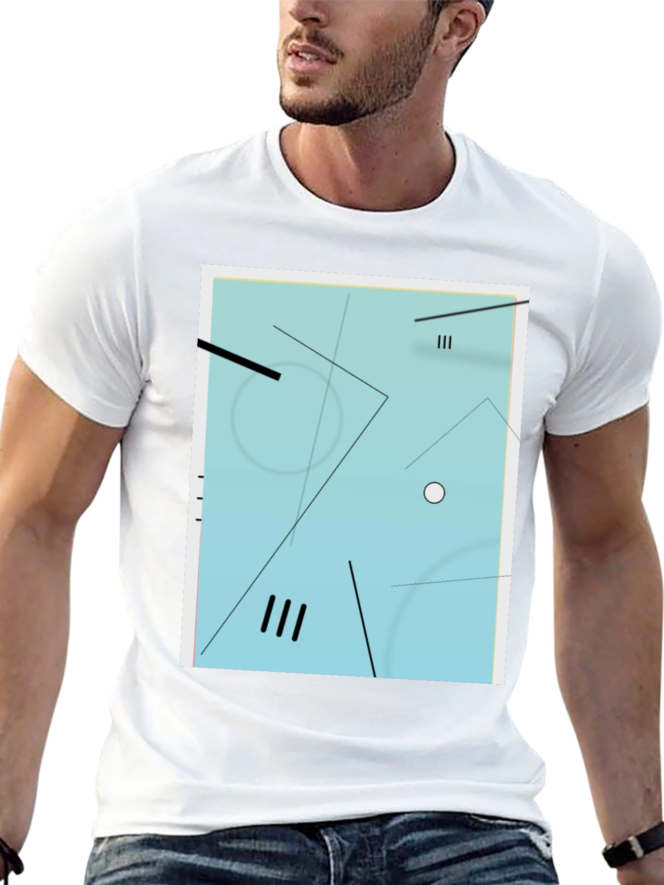 Abstract Geometric T-Shirt - Modern Art Graphic Tee