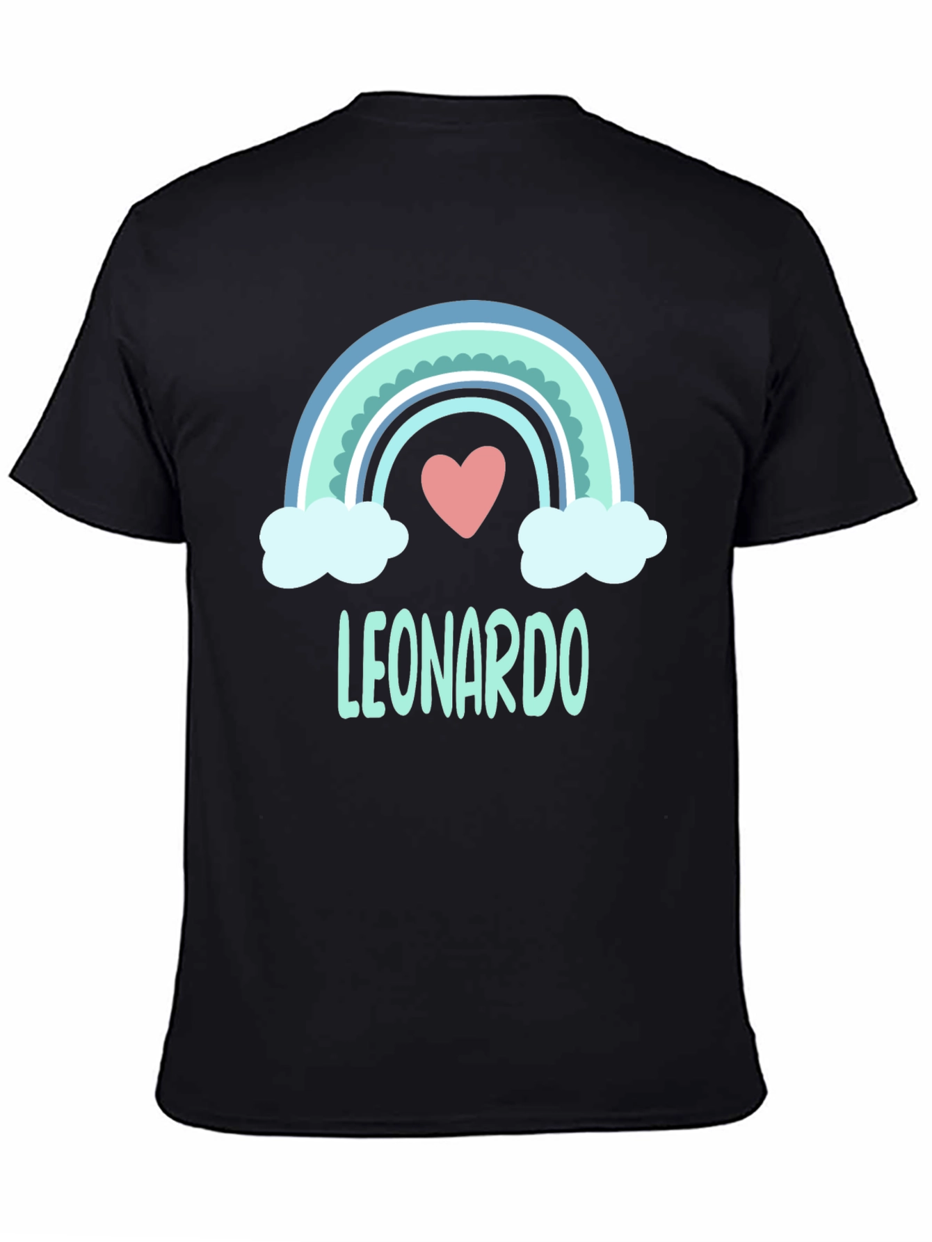 Leonardo Rainbow Heart Personalized T-Shirt
