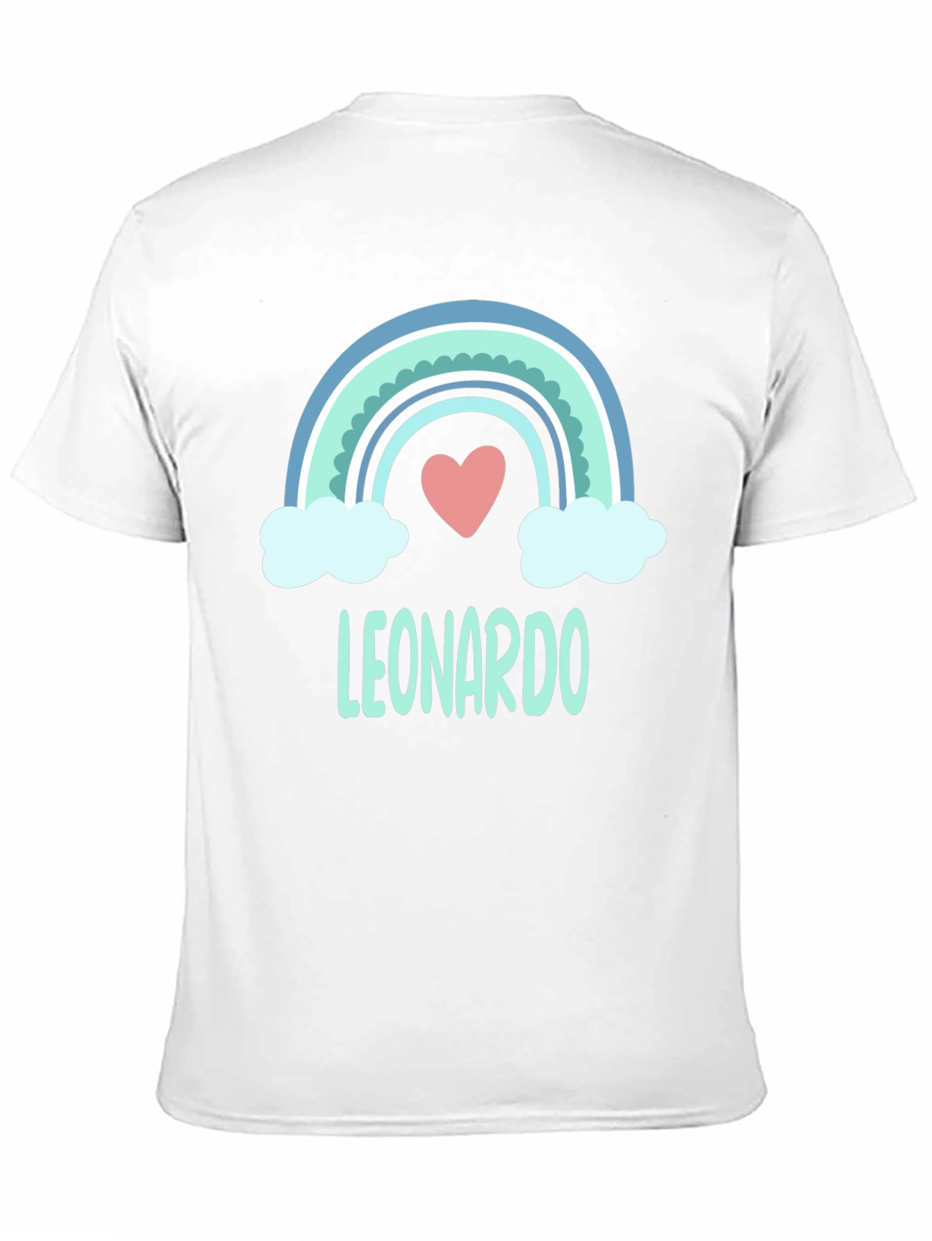 Leonardo Rainbow Heart Personalized T-Shirt