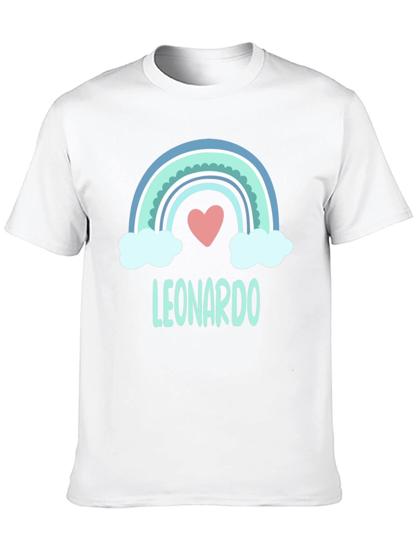 Leonardo Rainbow Heart Personalized T-Shirt