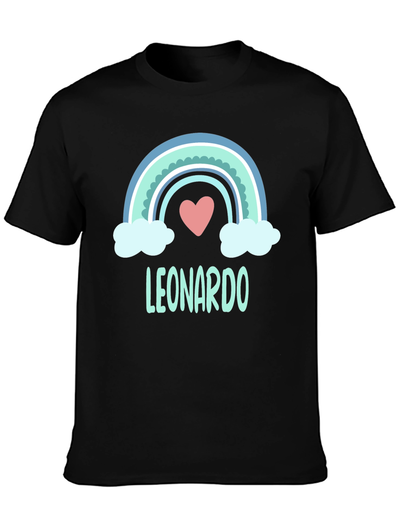 Leonardo Rainbow Heart Personalized T-Shirt
