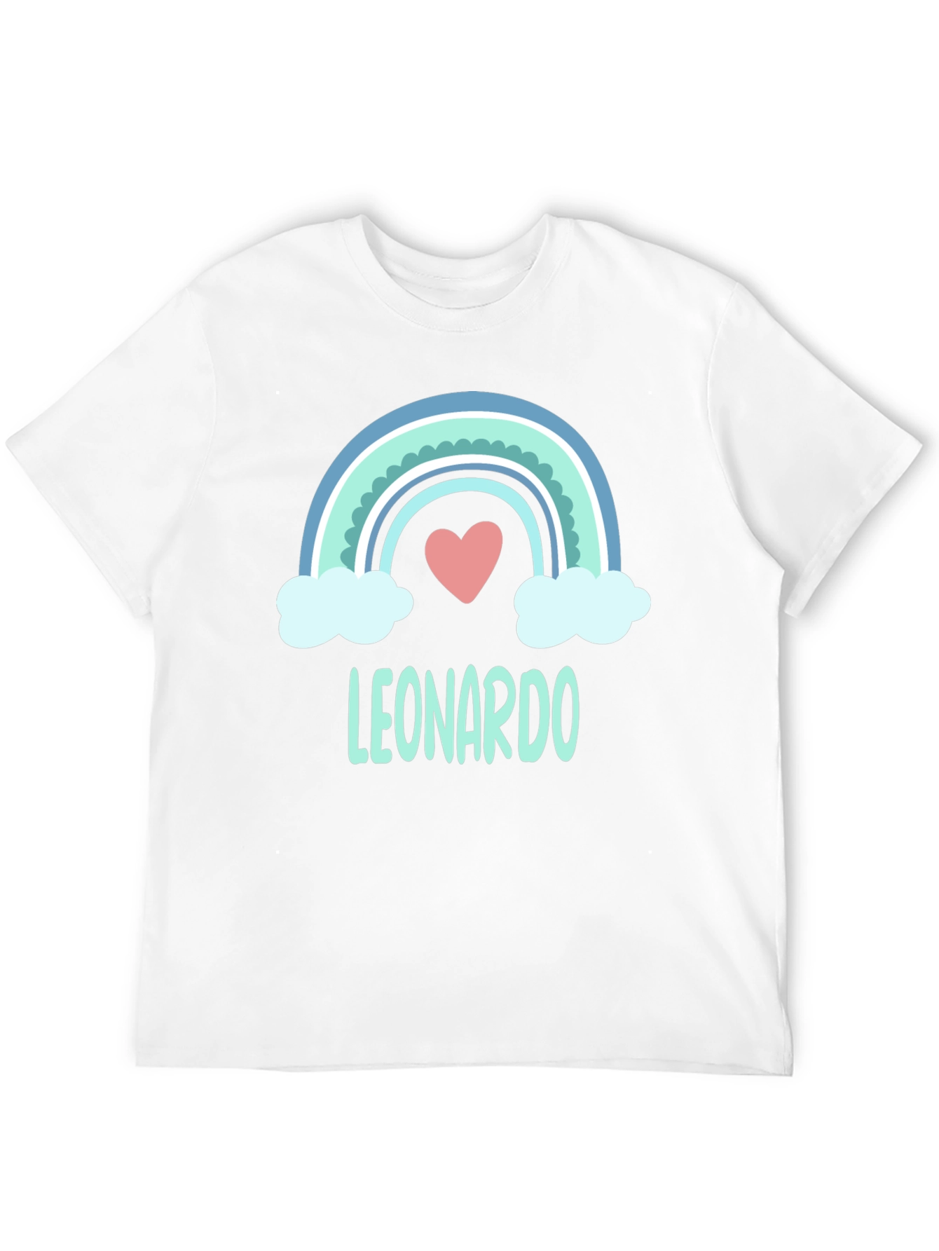 Leonardo Rainbow Heart Personalized T-Shirt