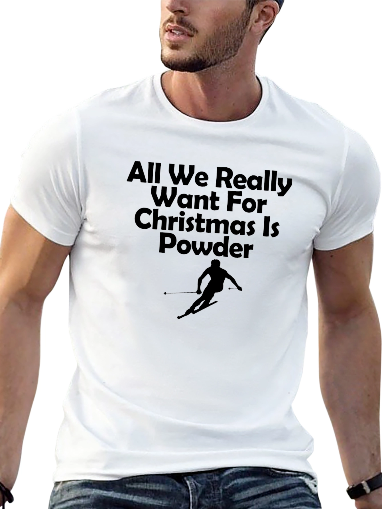 Powder Christmas T-Shirt | Holiday Ski Apparel