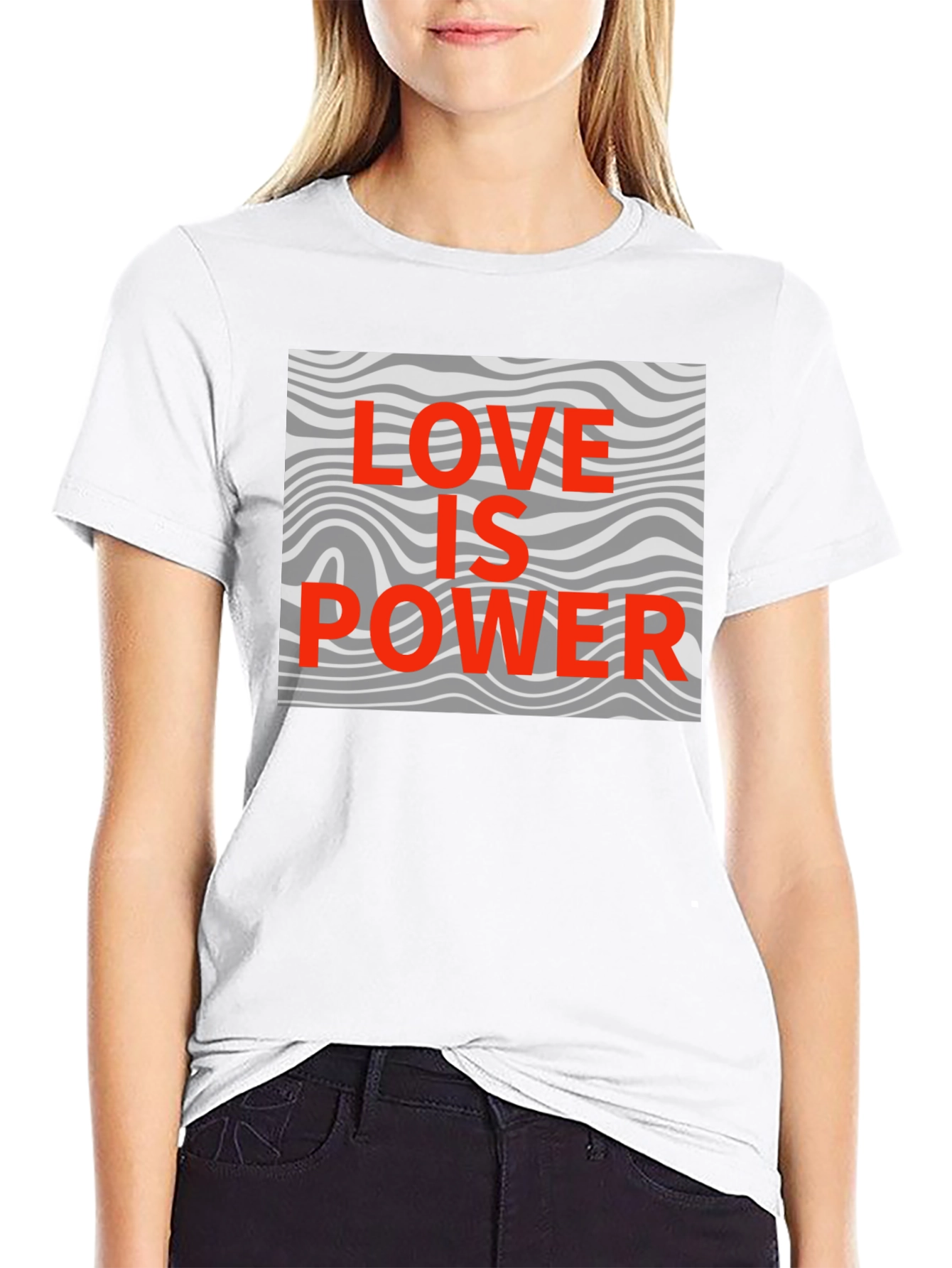 Love is Power Graphic Tee - Stylish Black T-Shirt