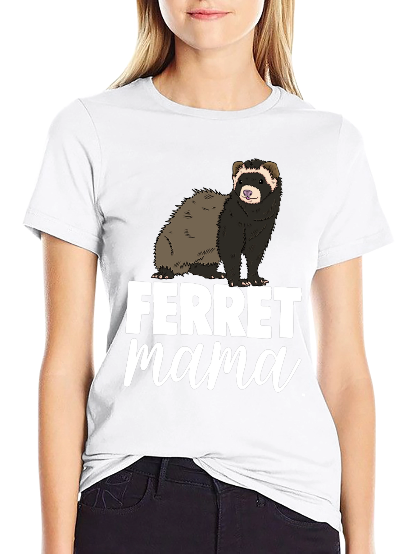 Ferret Mama Black Graphic Tee