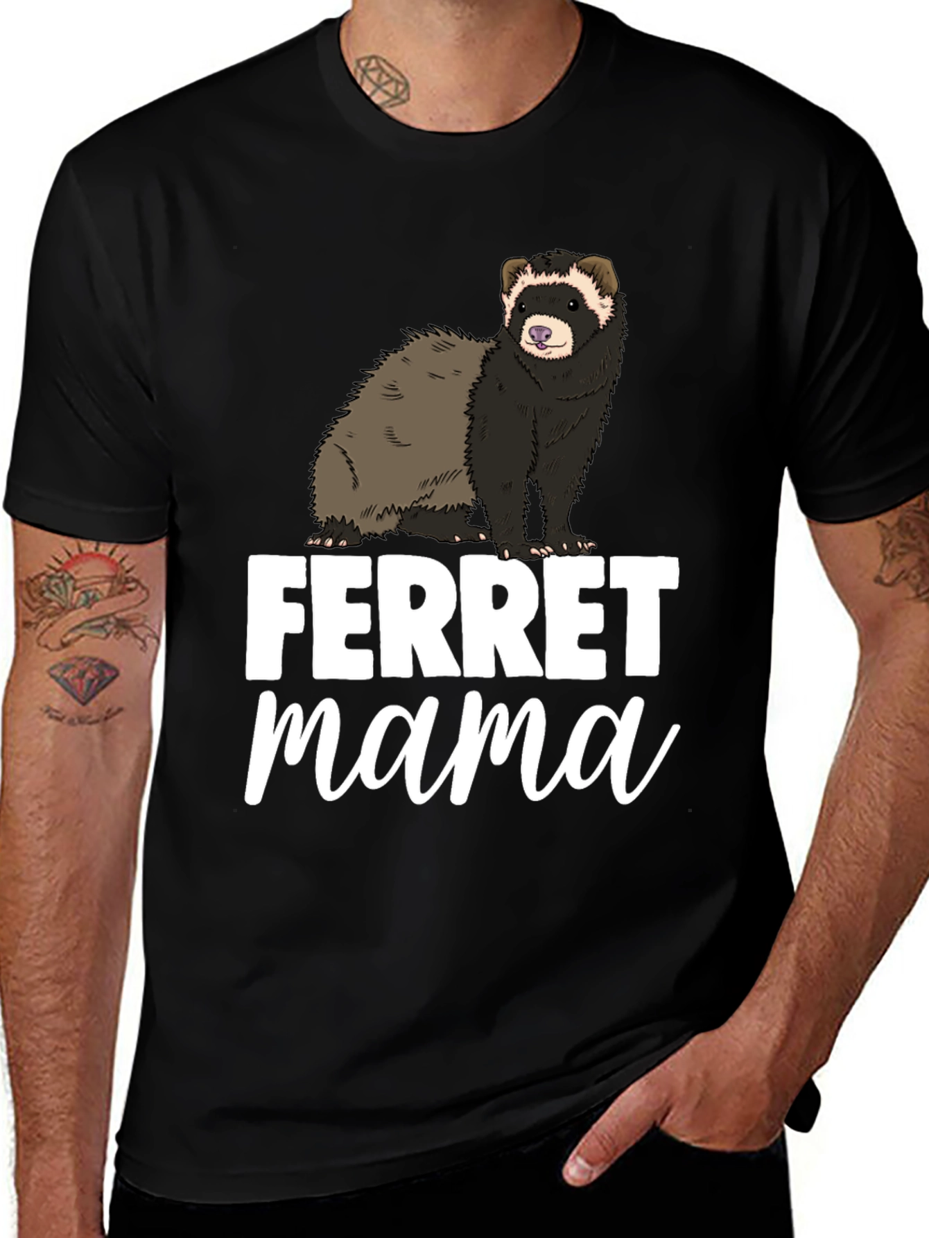 Ferret Mama Black Graphic Tee