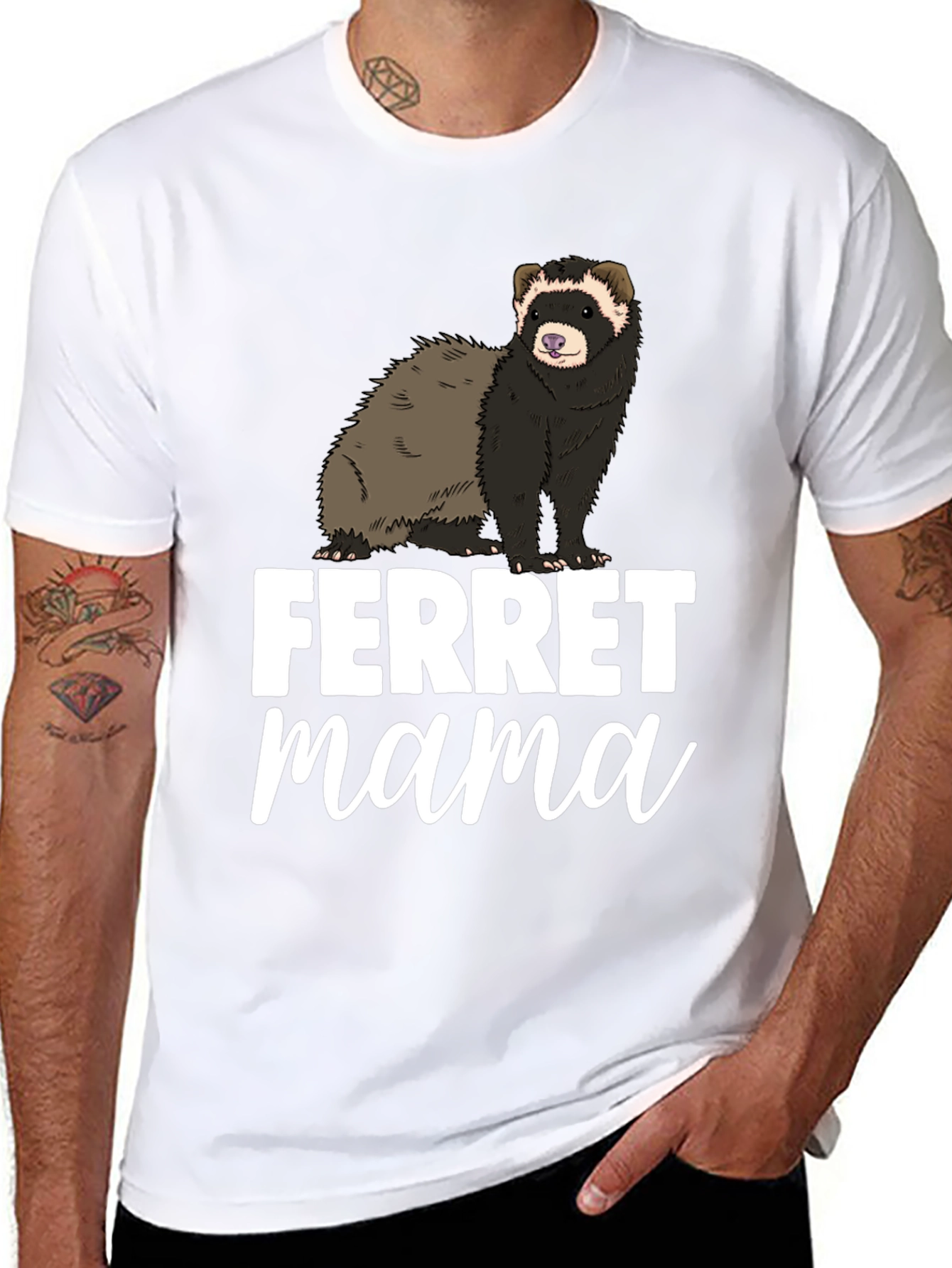 Ferret Mama Black Graphic Tee