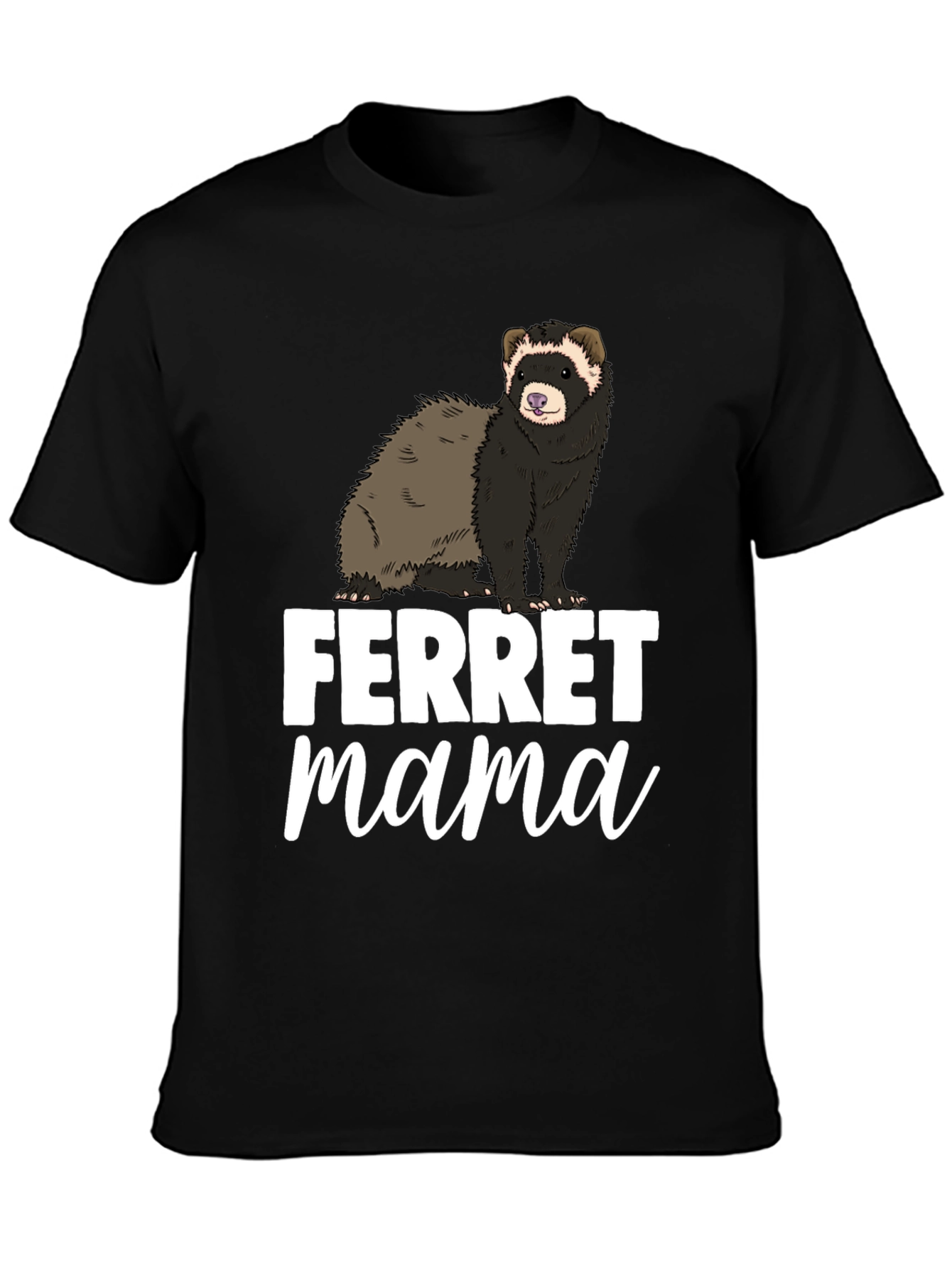 Ferret Mama Black Graphic Tee