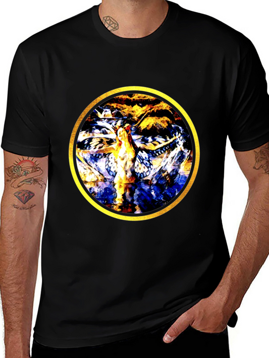 Abstract Butterfly Circle Graphic Tee