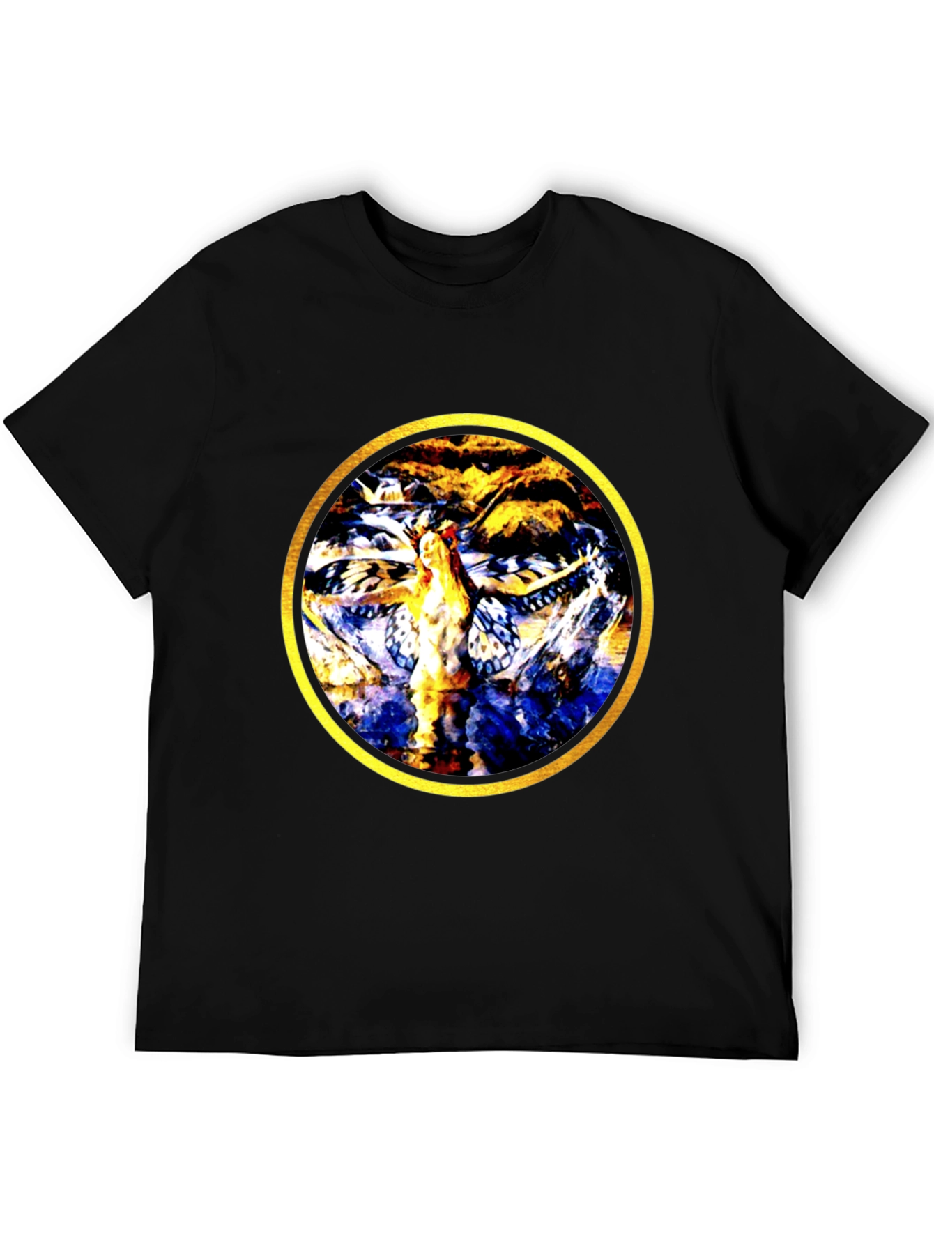 Abstract Butterfly Circle Graphic Tee
