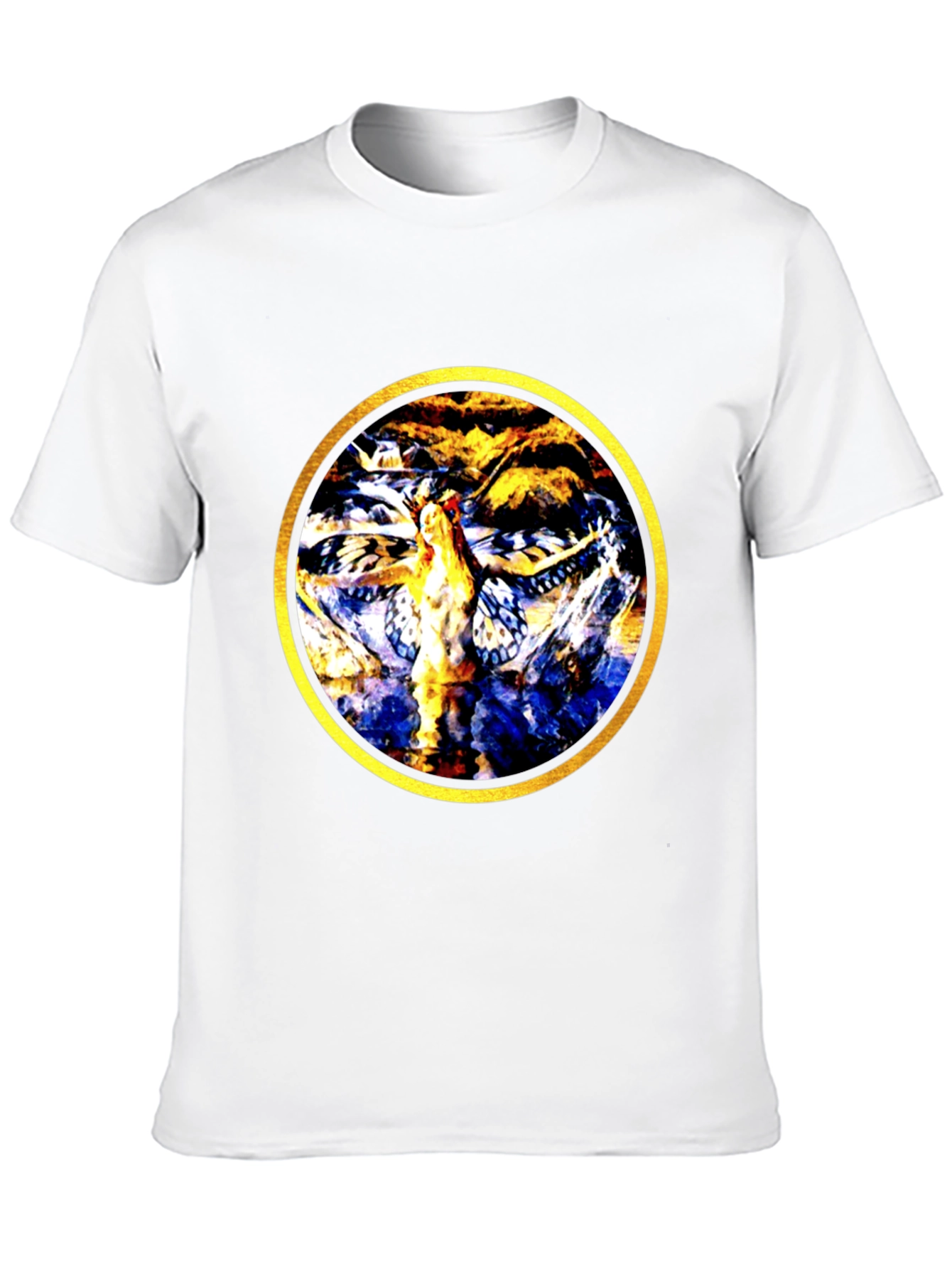 Abstract Butterfly Circle Graphic Tee