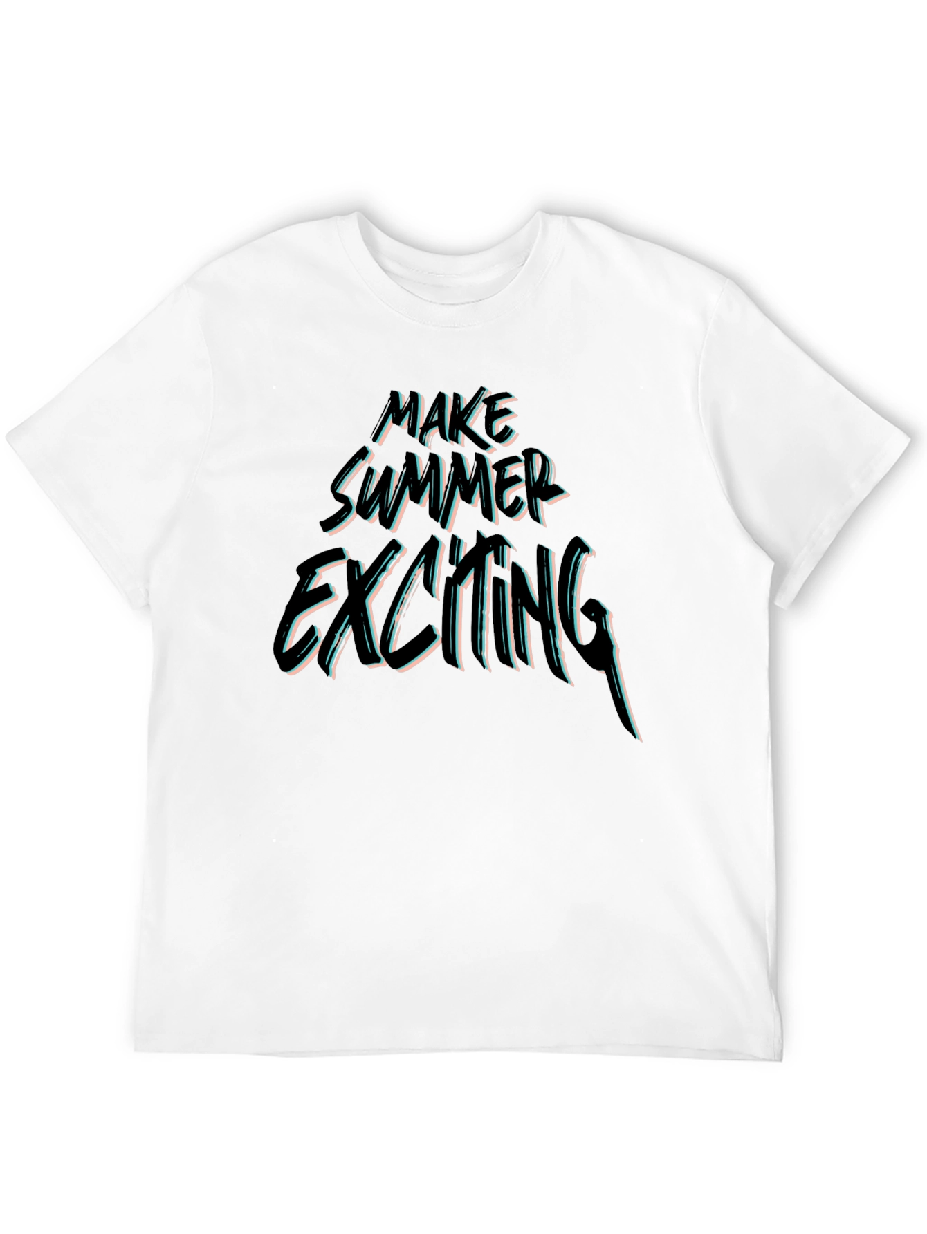 Make Summer Exciting Black Graphic Tee