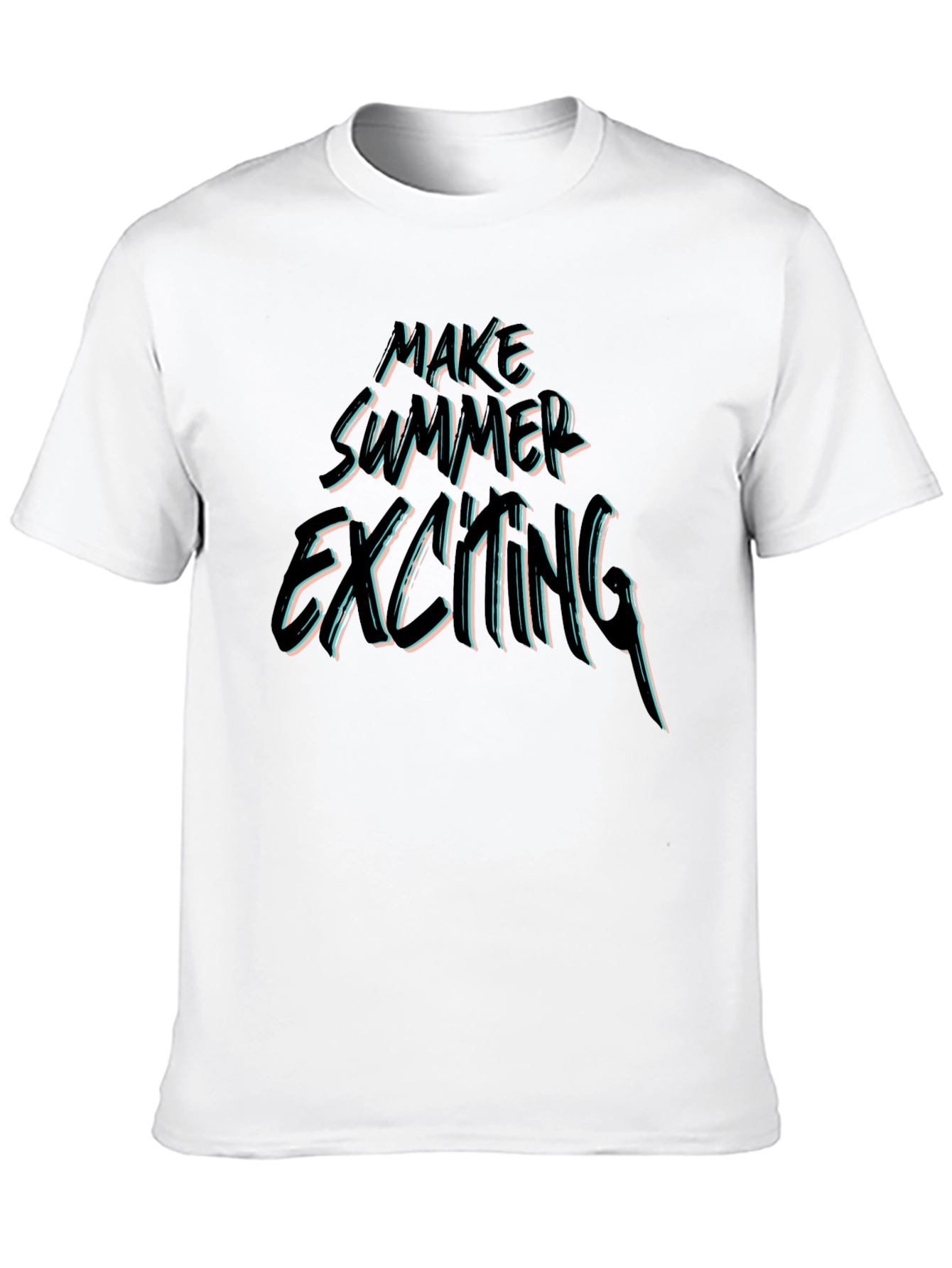 Make Summer Exciting Black Graphic Tee
