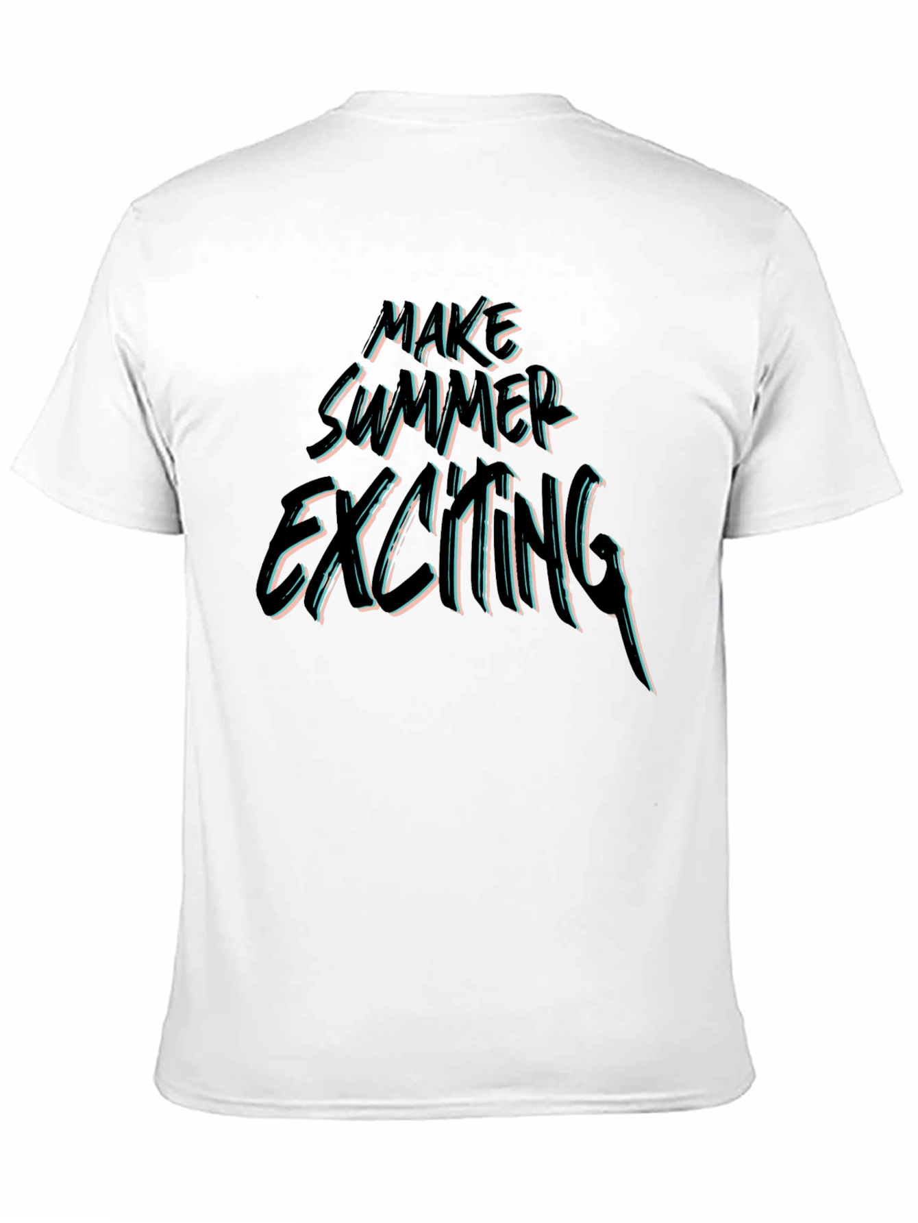 Make Summer Exciting Black Graphic Tee