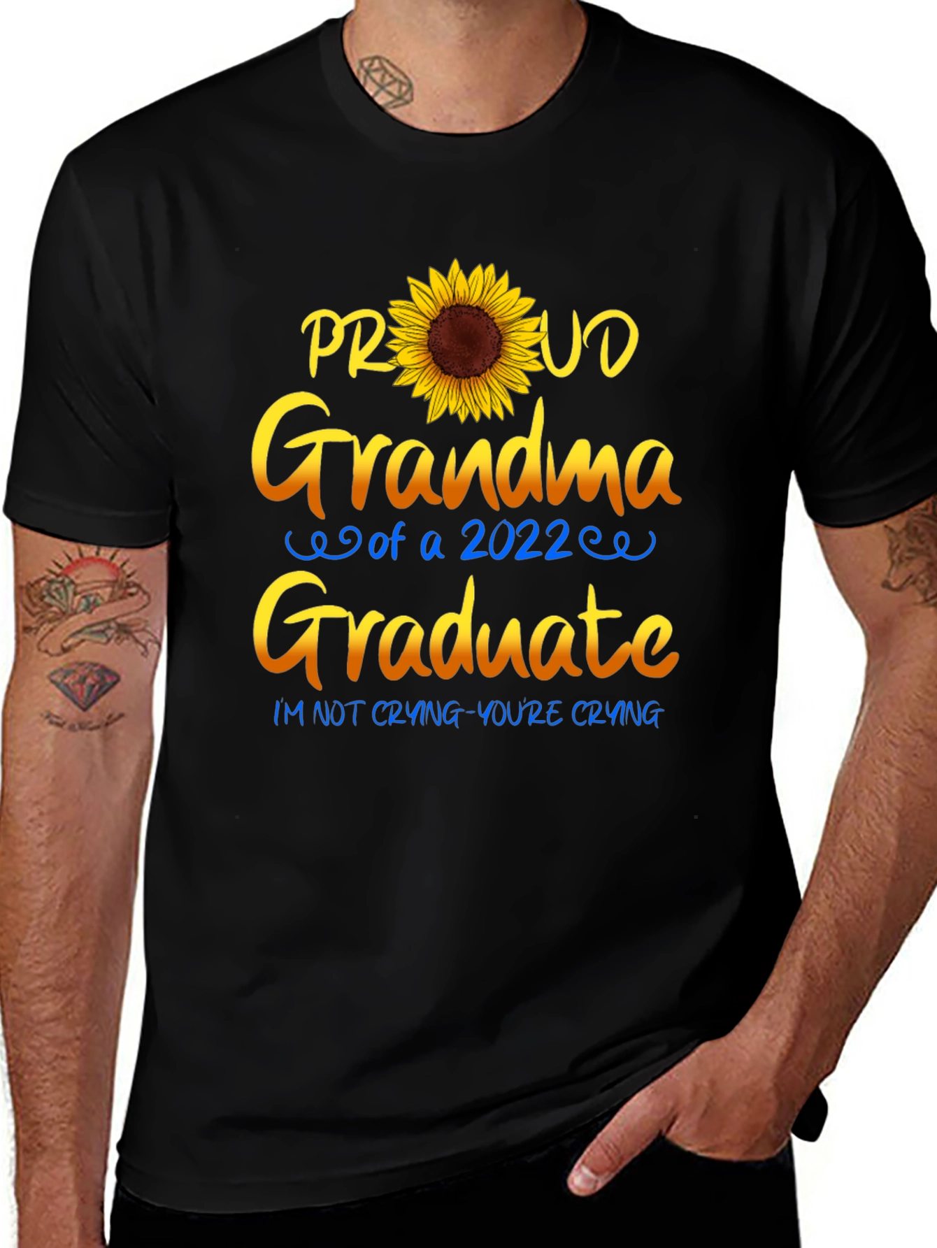 Proud Grandma 2022 Graduate Sunflower T-Shirt