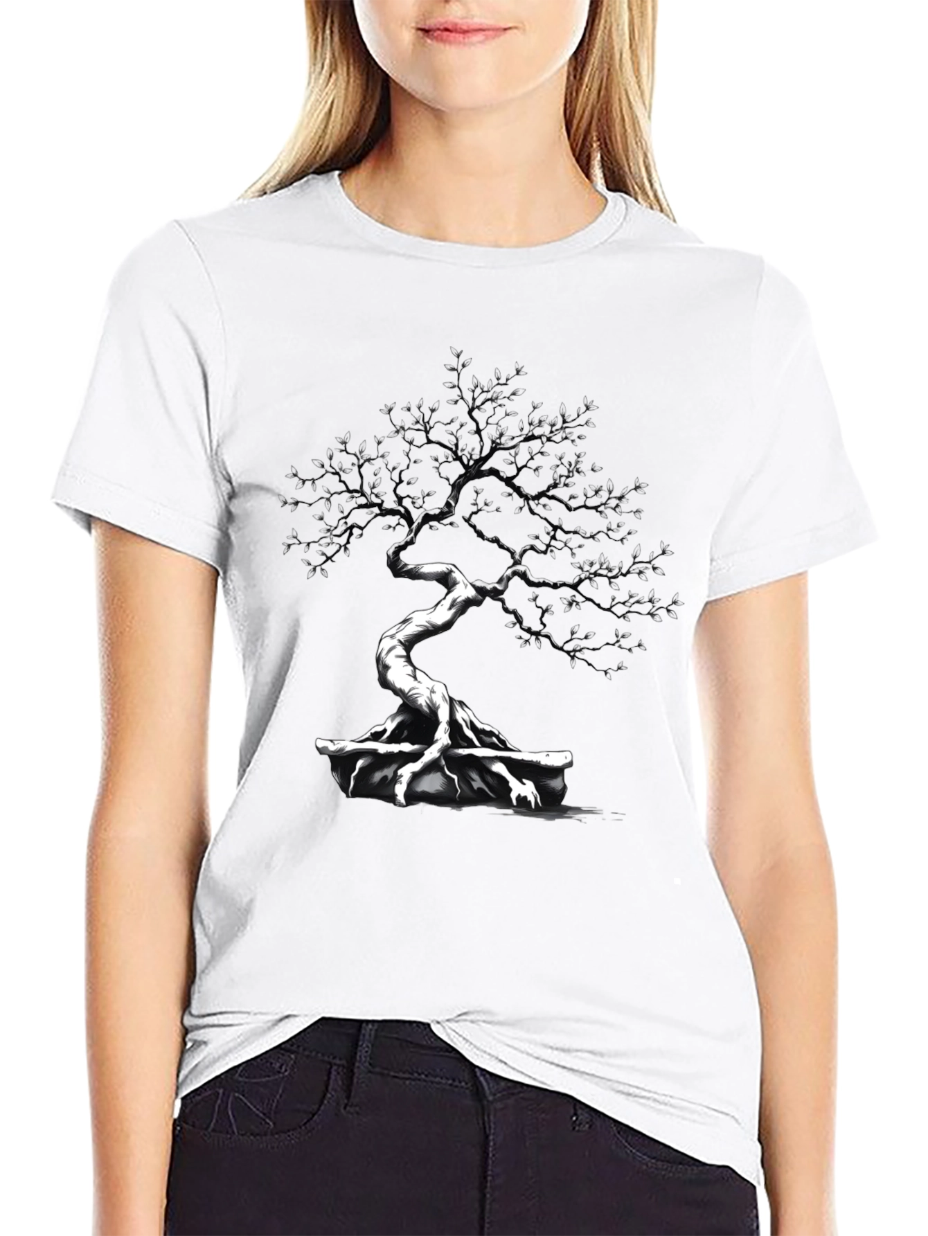 Bonsai Tree Graphic T-Shirt - Artistic Design