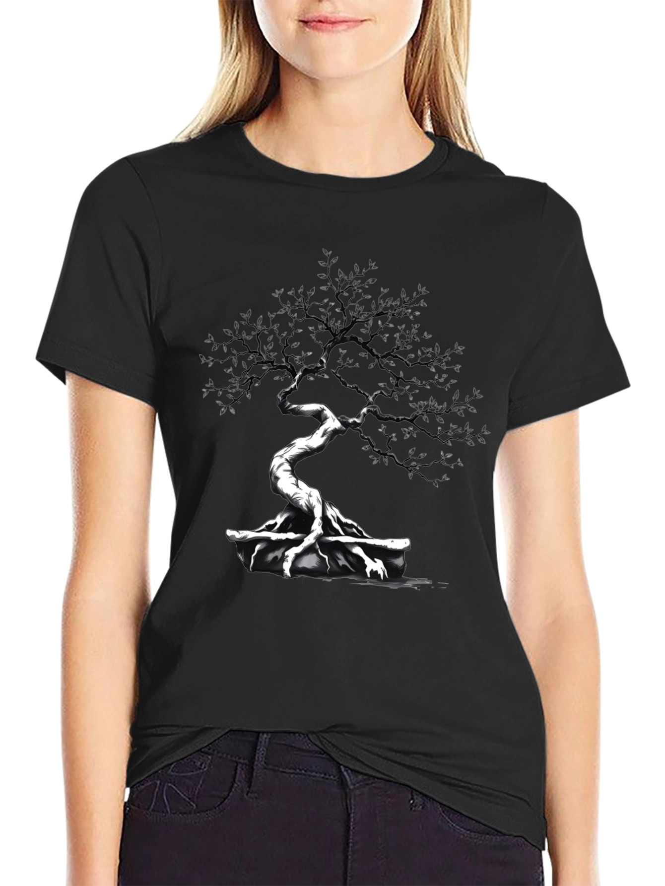 Bonsai Tree Graphic T-Shirt - Artistic Design