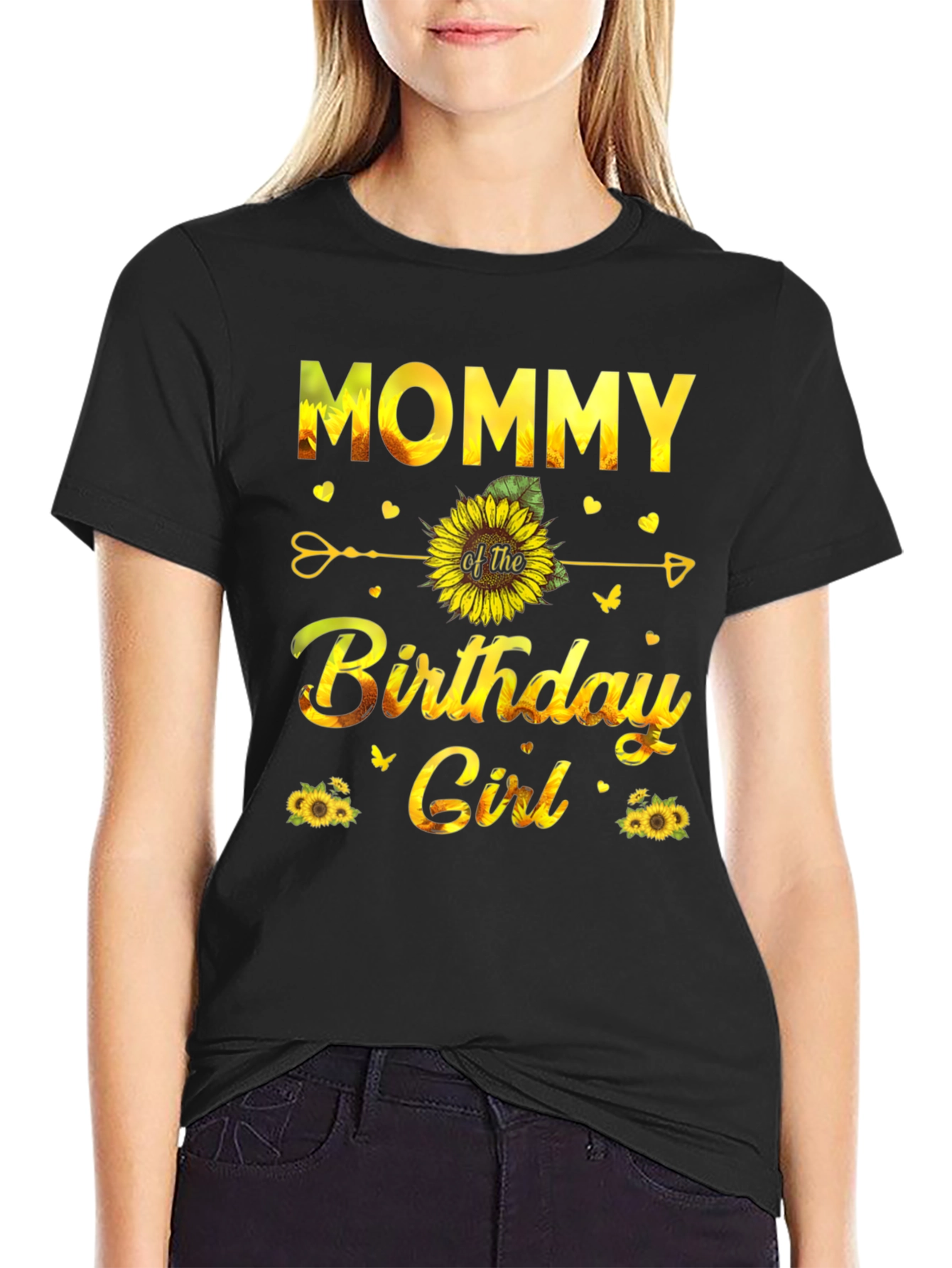 Mommy of the Birthday Girl Sunflower T-Shirt