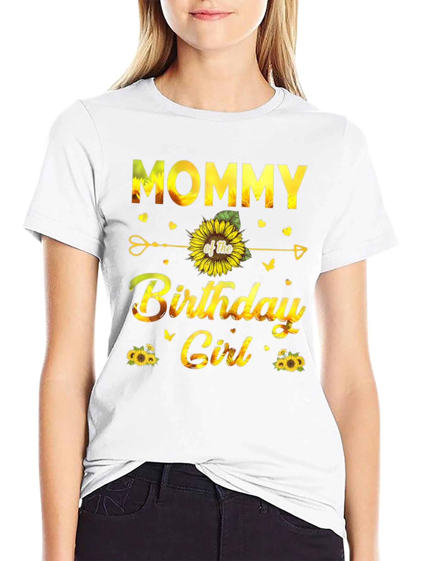 Mommy of the Birthday Girl Sunflower T-Shirt