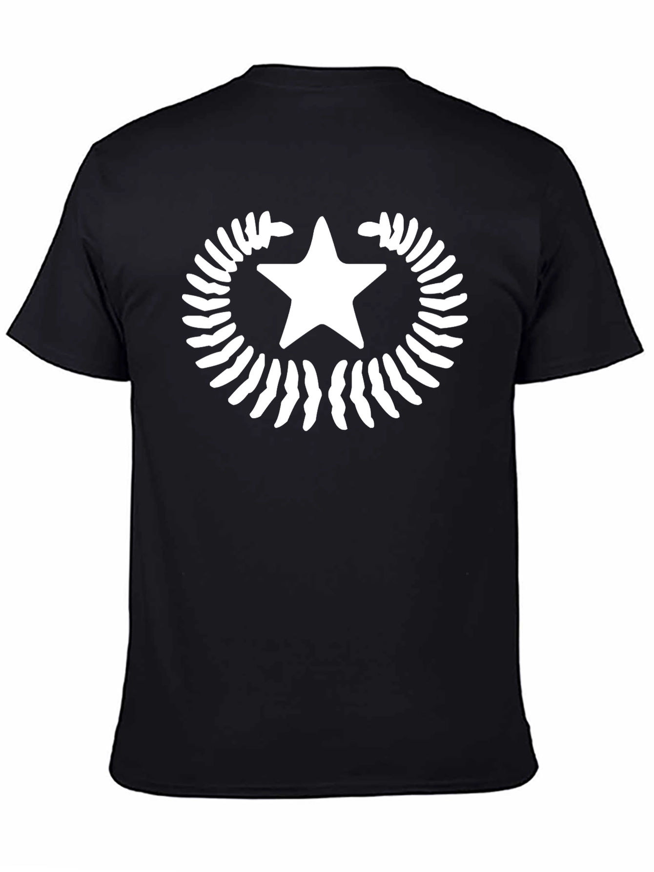 Star Laurel Black T-Shirt - Unique Graphic Tee