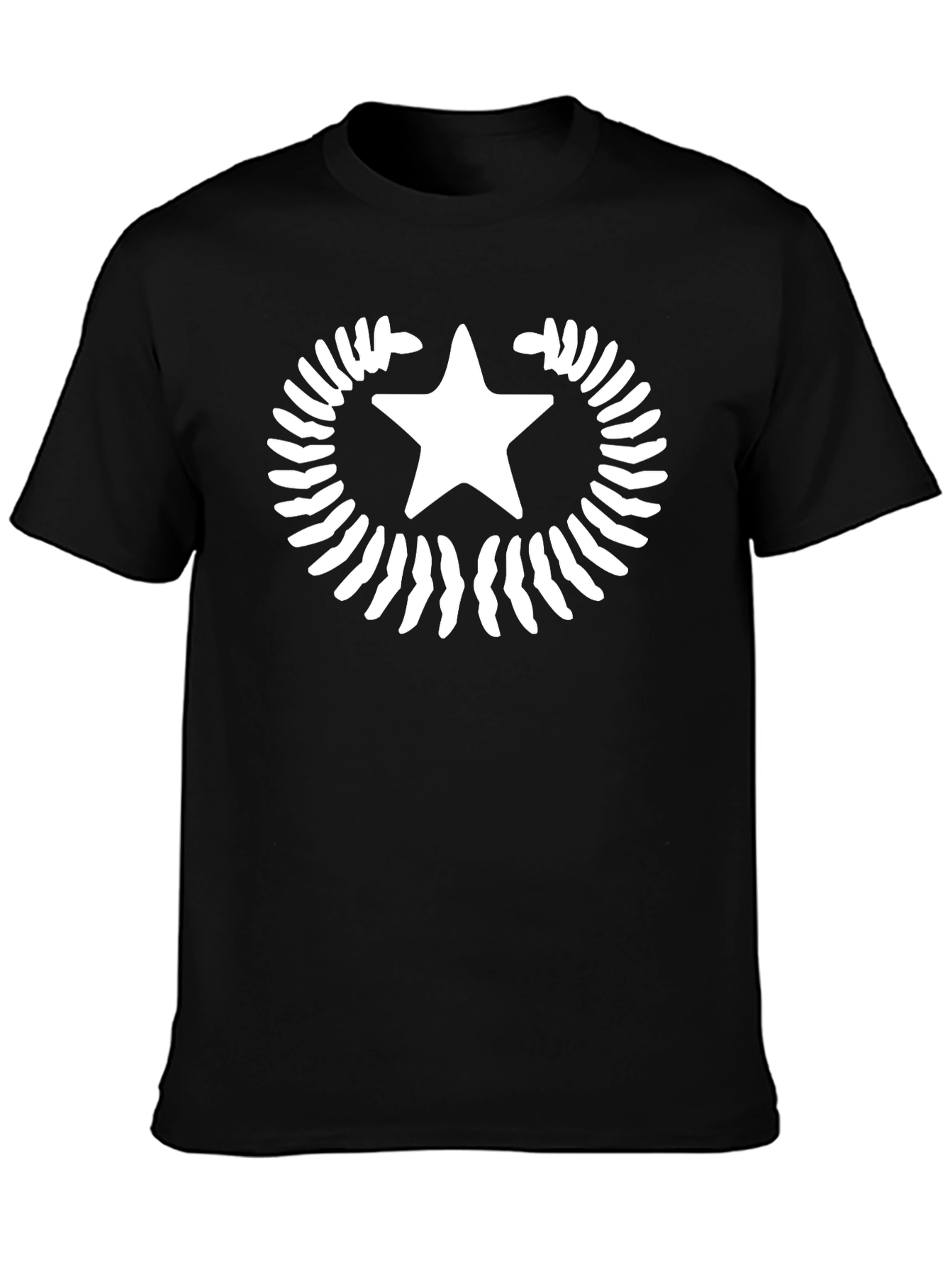 Star Laurel Black T-Shirt - Unique Graphic Tee