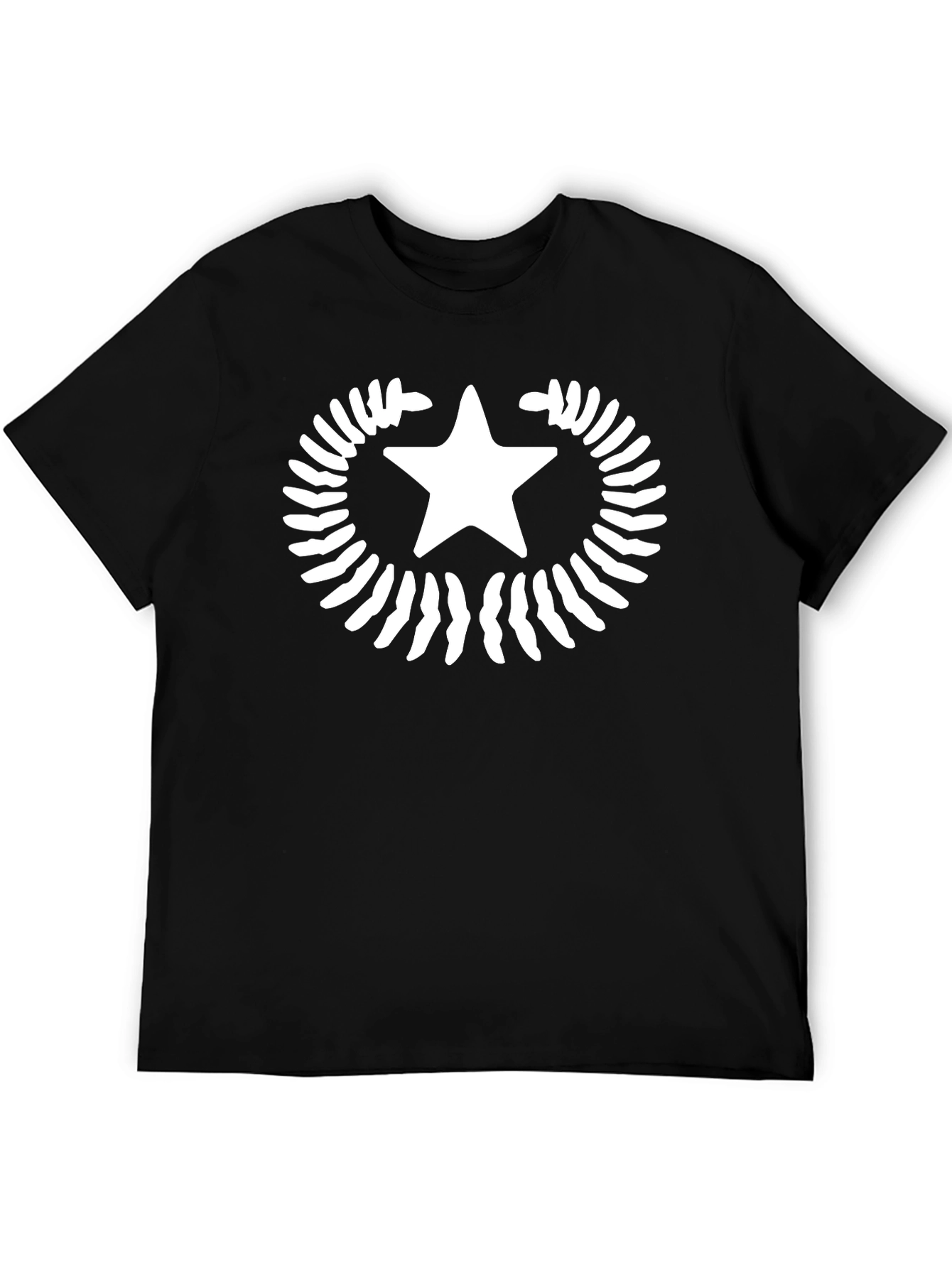 Star Laurel Black T-Shirt - Unique Graphic Tee