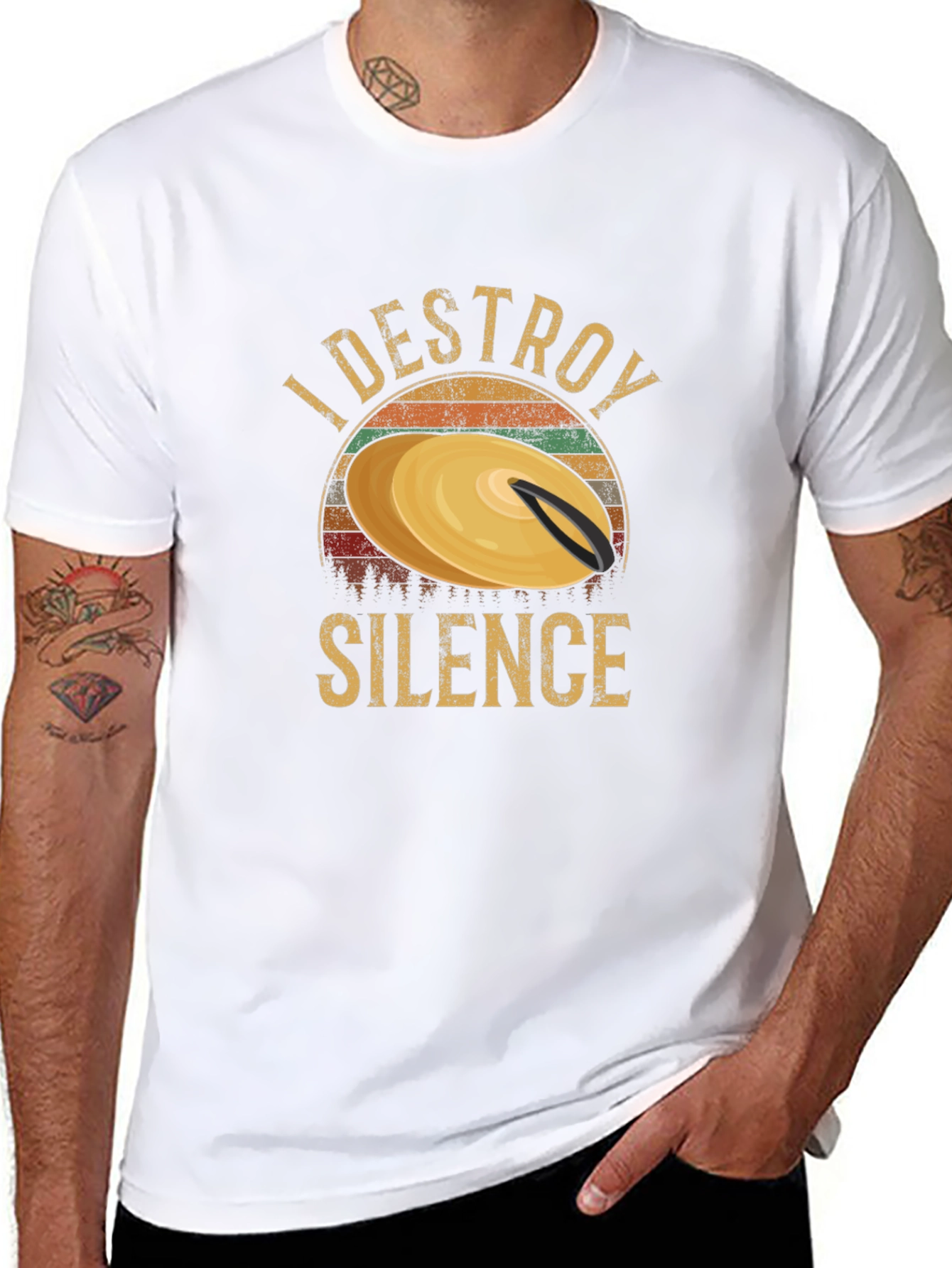 I Destroy Silence Drummer T-Shirt