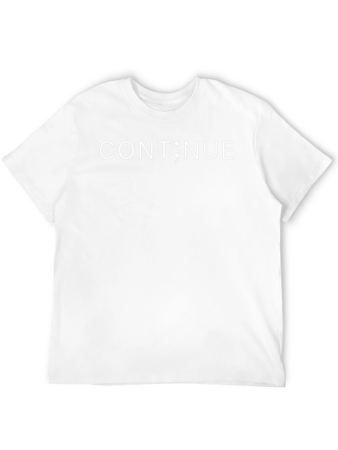 Continue Semicolon Programmer Humor Black T-Shirt