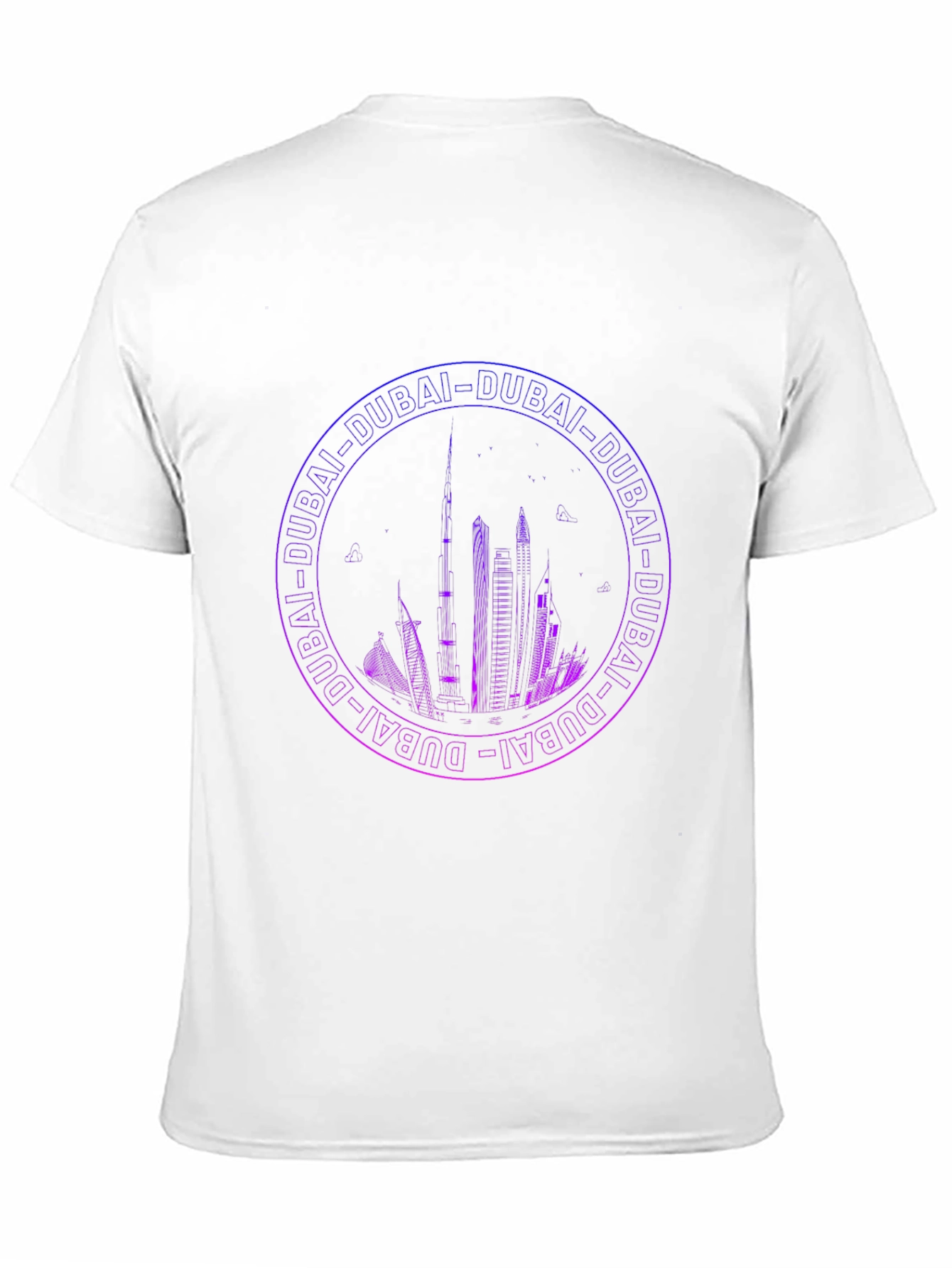 Dubai Skyline Graphic Print Black T-Shirt