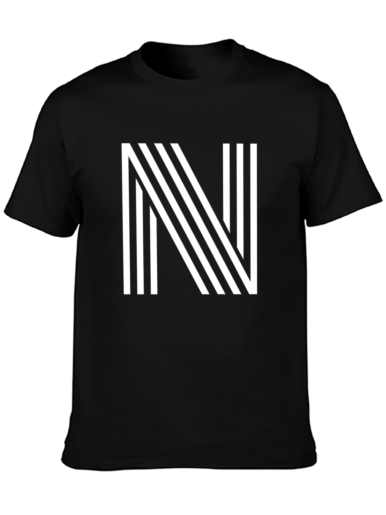 Striped N Black Tee - Modern Graphic T-Shirt